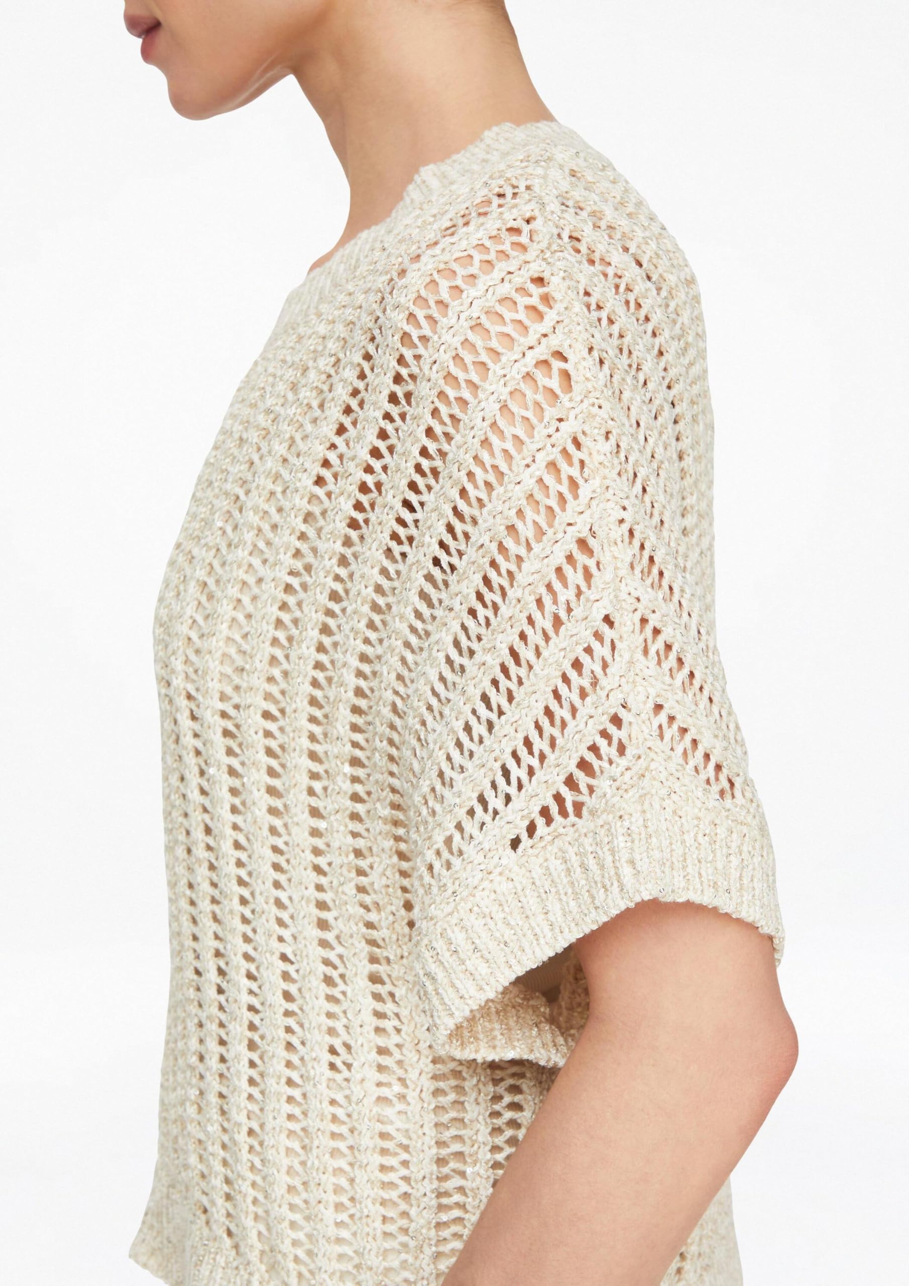 comma-knitwear-strickpullover-pailletten-kurzarm-s image 4
