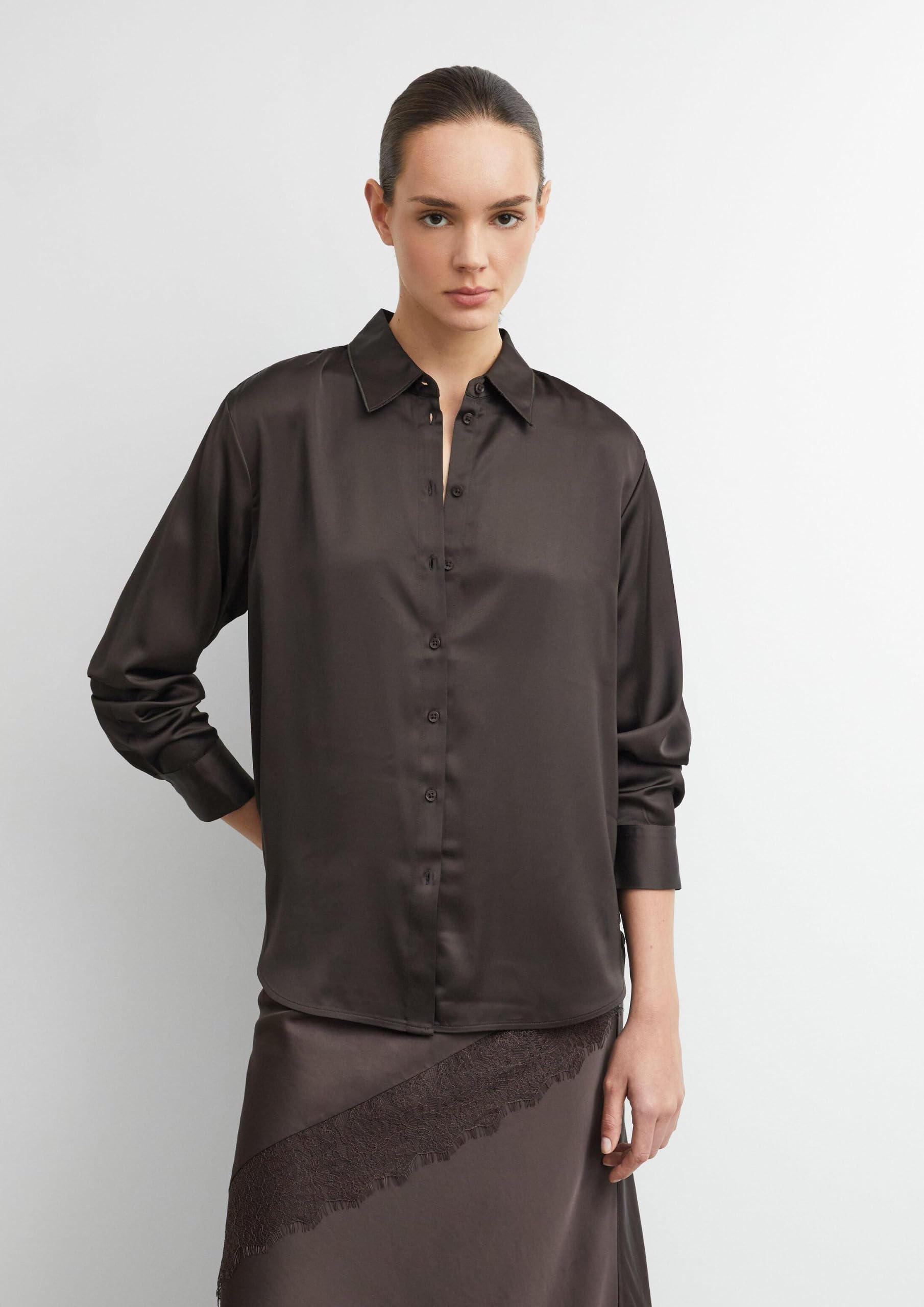 comma-blouses-damen-satin-hemdbluse-langarm-wei image 3