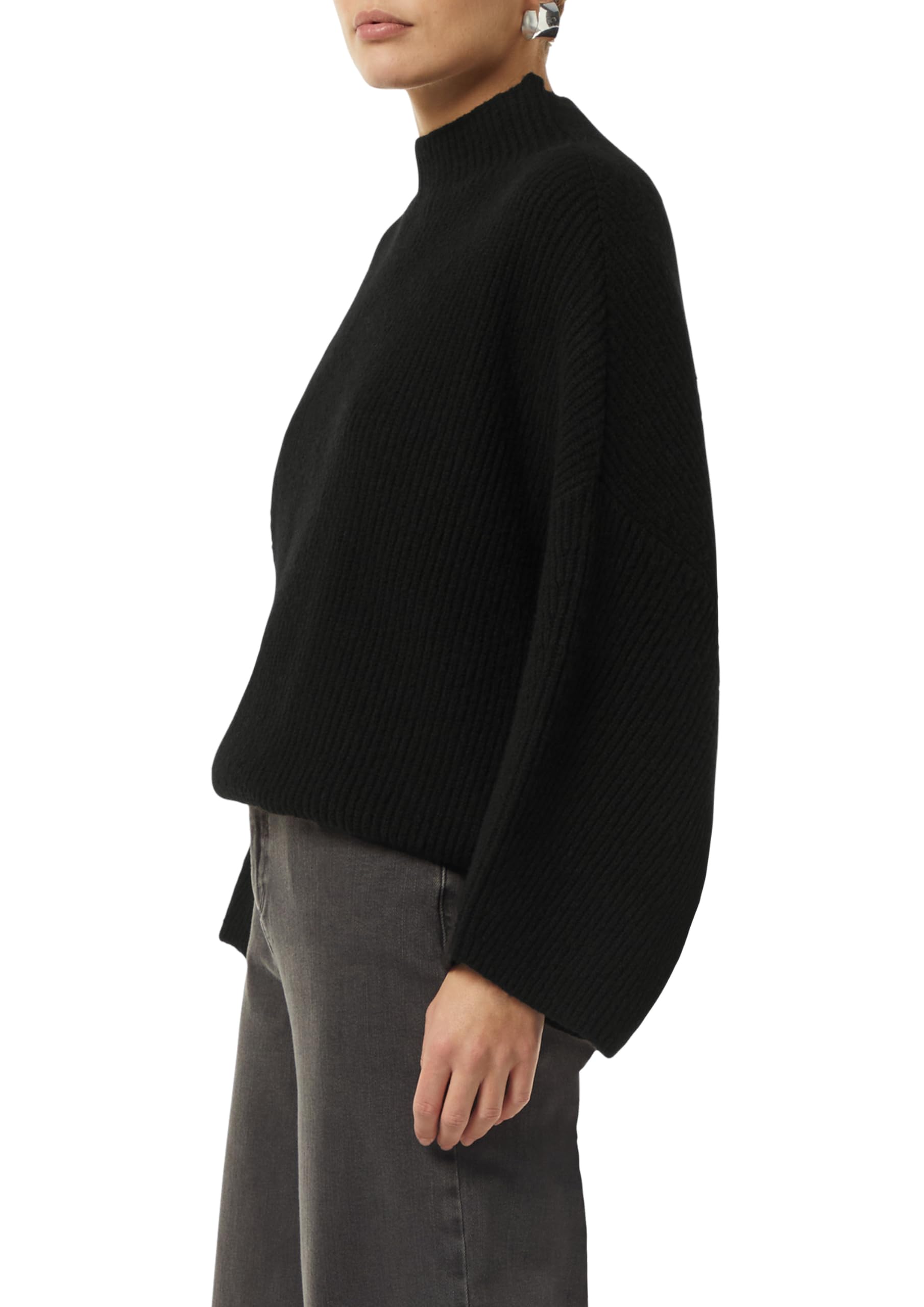 comma-ponchos-strick-poncho-mit-stehkragen-m-perlmuttrosa image 6