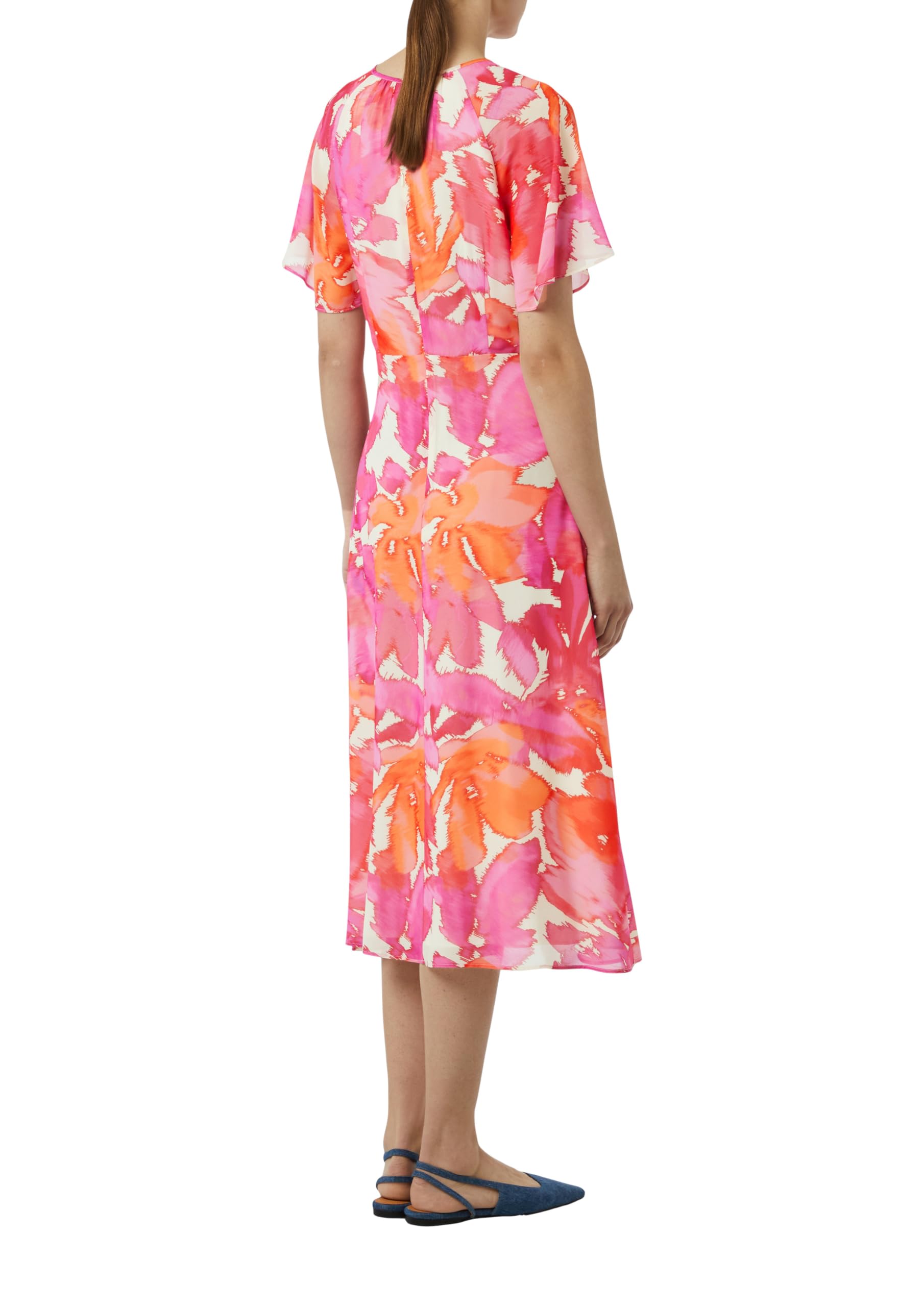 comma-midi-kleid-all-over-print-damenkleid-gr-44-pink image 2