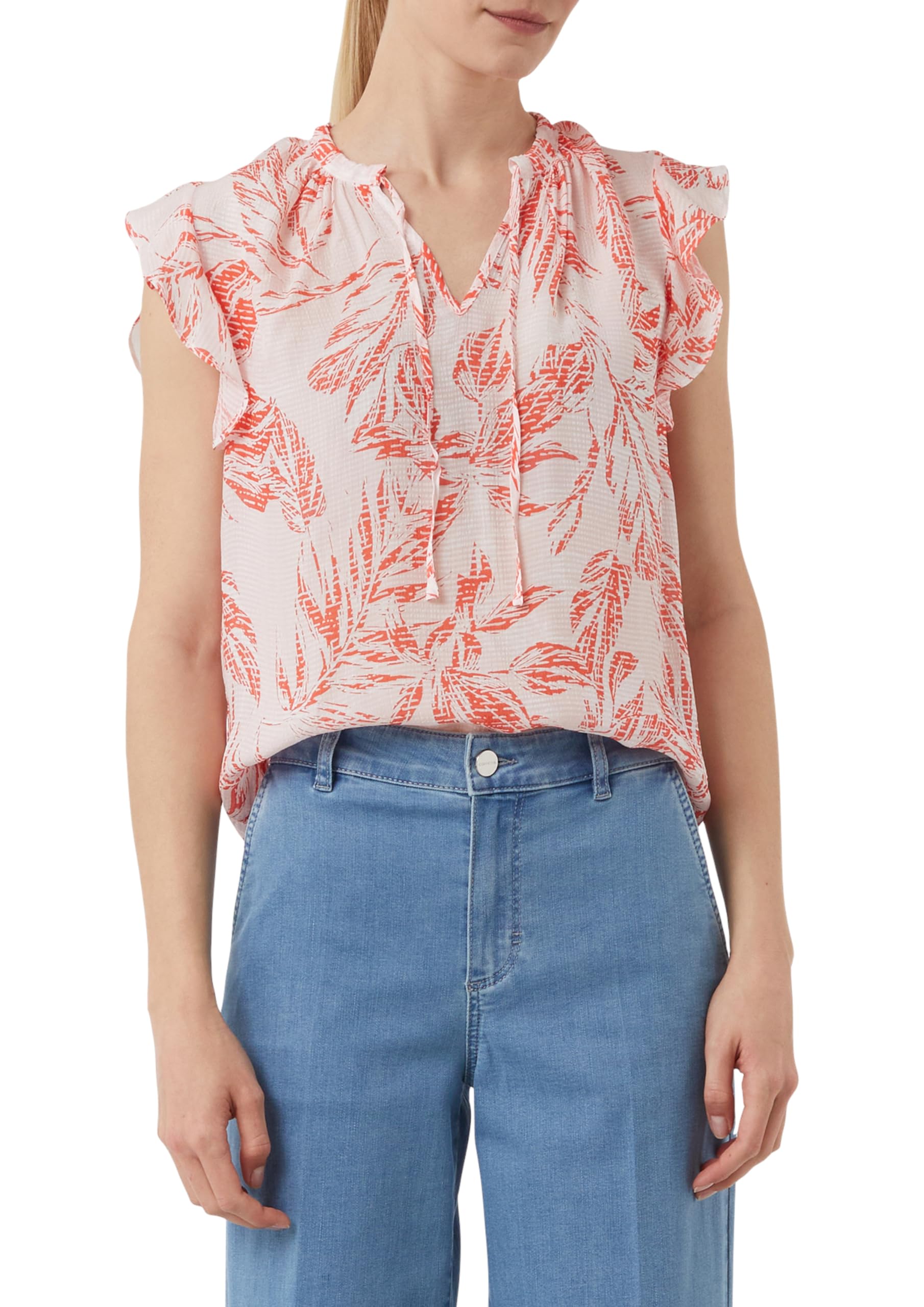 comma-blouses-strukturierte-bluse-volant-rmel-gr-36 image 1
