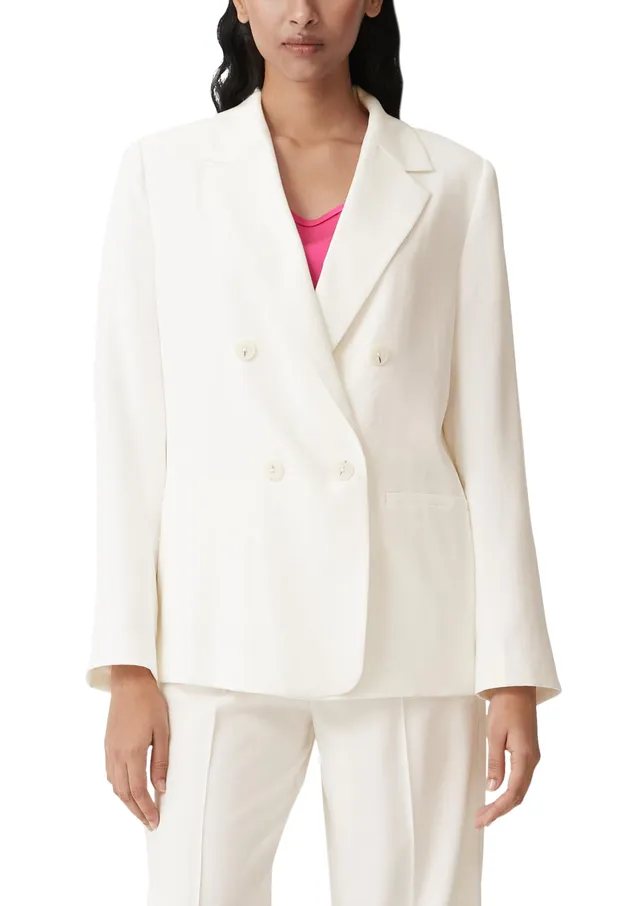 comma-blazers-langer-blazer-gr-38-viskosemix-wei-twill image 1