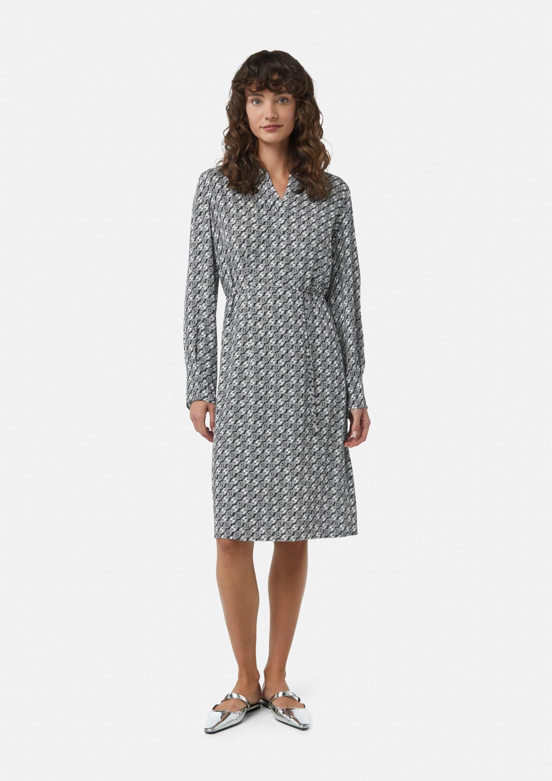 comma-cr-pe-kleid-icon-muster-blusenkleid-gr-42-langarm image 7
