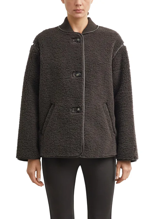 comma-teddy-outdoor-jacke-damen-xs-boyfriend-fit-pl-sch image 1