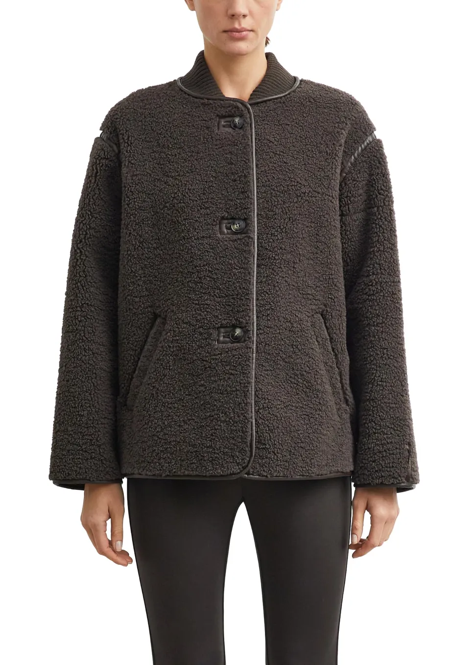 comma-teddy-outdoor-jacke-damen-xs-boyfriend-fit-pl-sch image 1