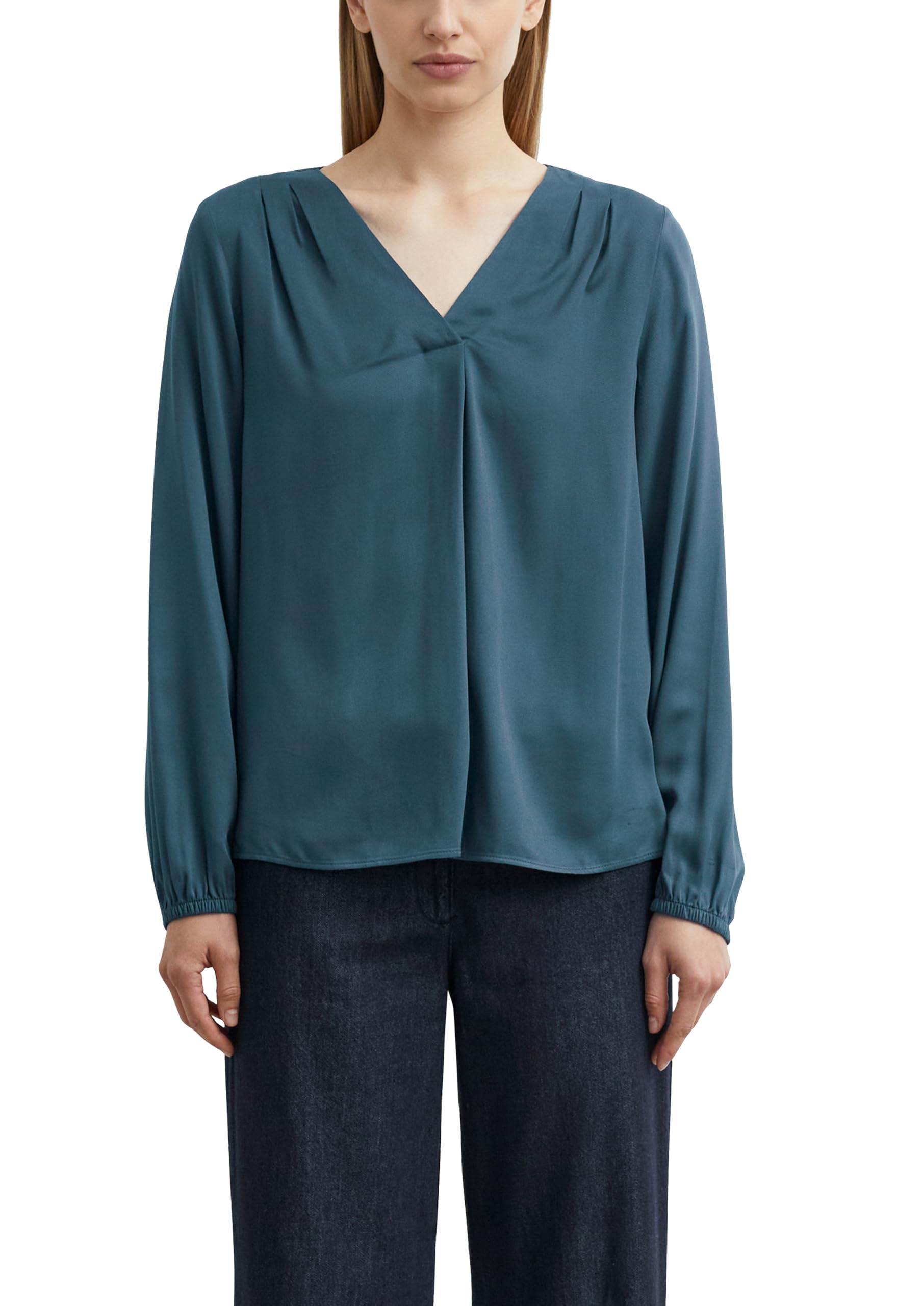 comma-blouses-bluse-viskose-v-ausschnitt-langarm image 8