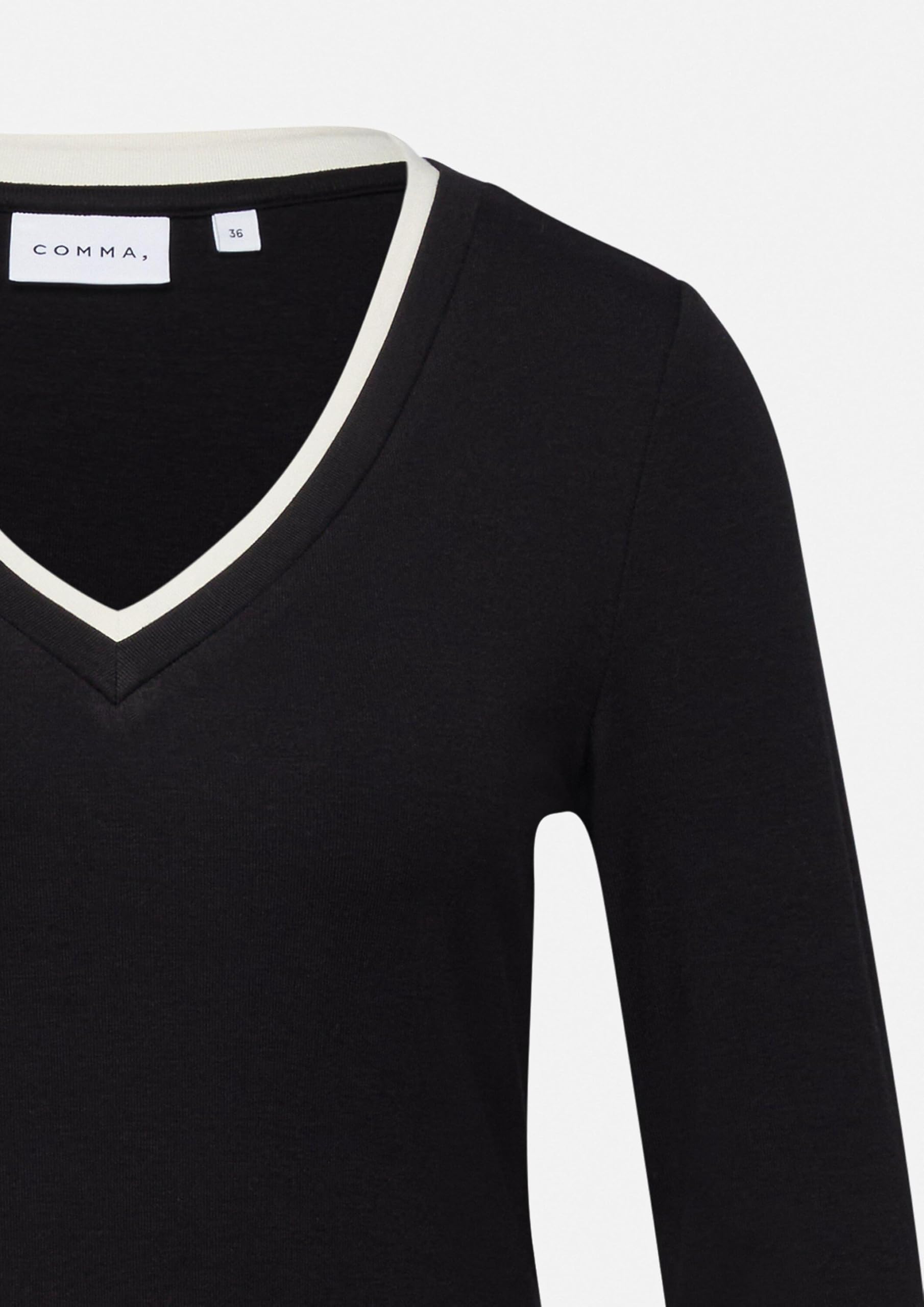 comma-tops-shirt-2176245-jersey-longsleeve-pastellt-rkis image 6