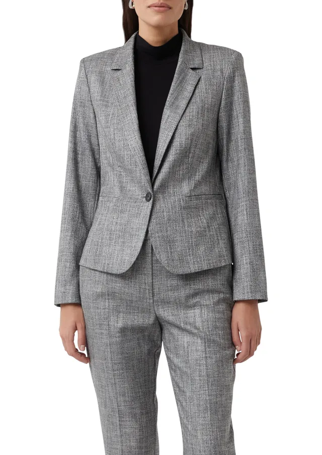 comma-blazers-taillierter-salt-pepper-blazer-gr-42 image 1