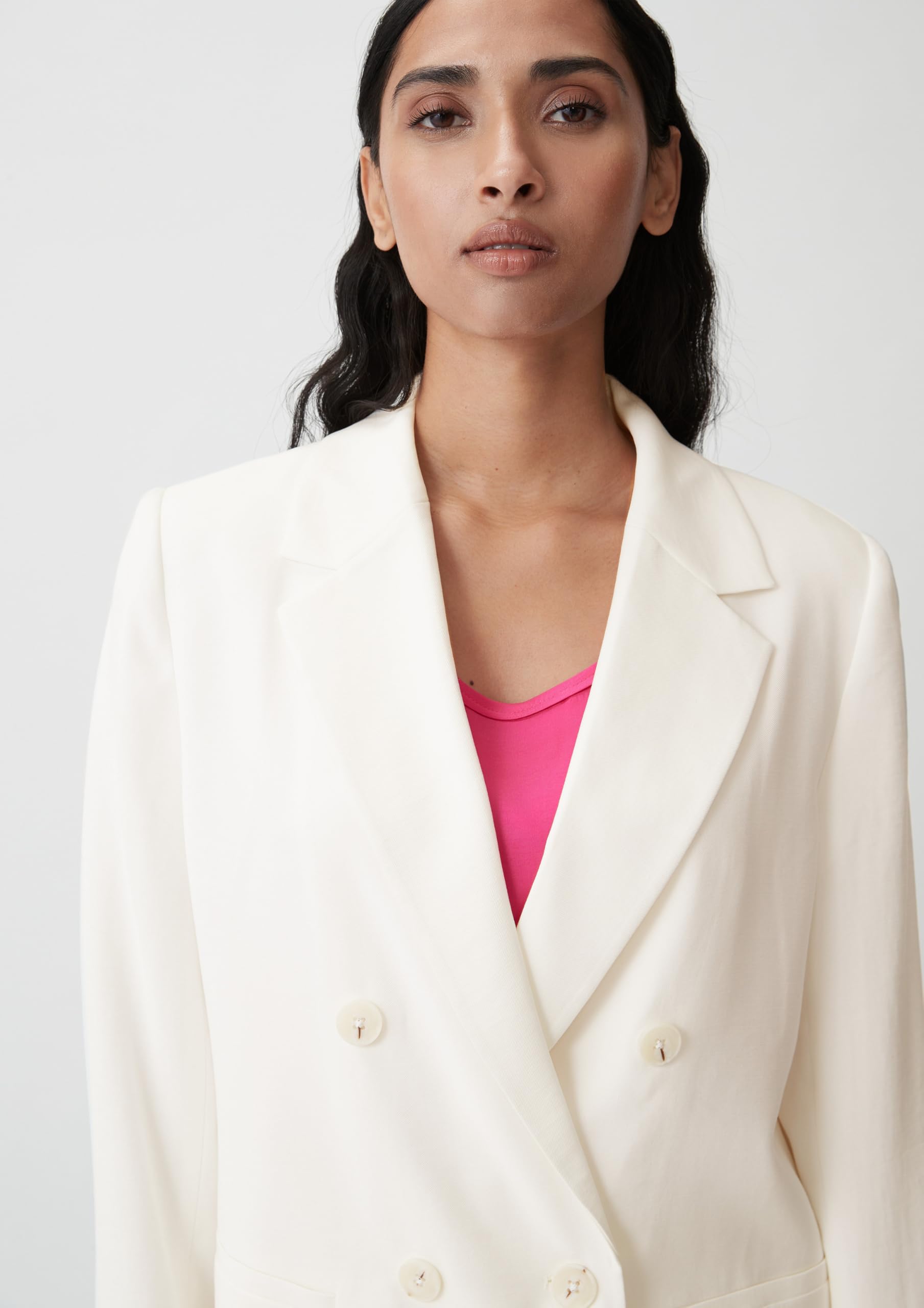 comma-blazers-langer-blazer-gr-38-viskosemix-wei-twill image 4