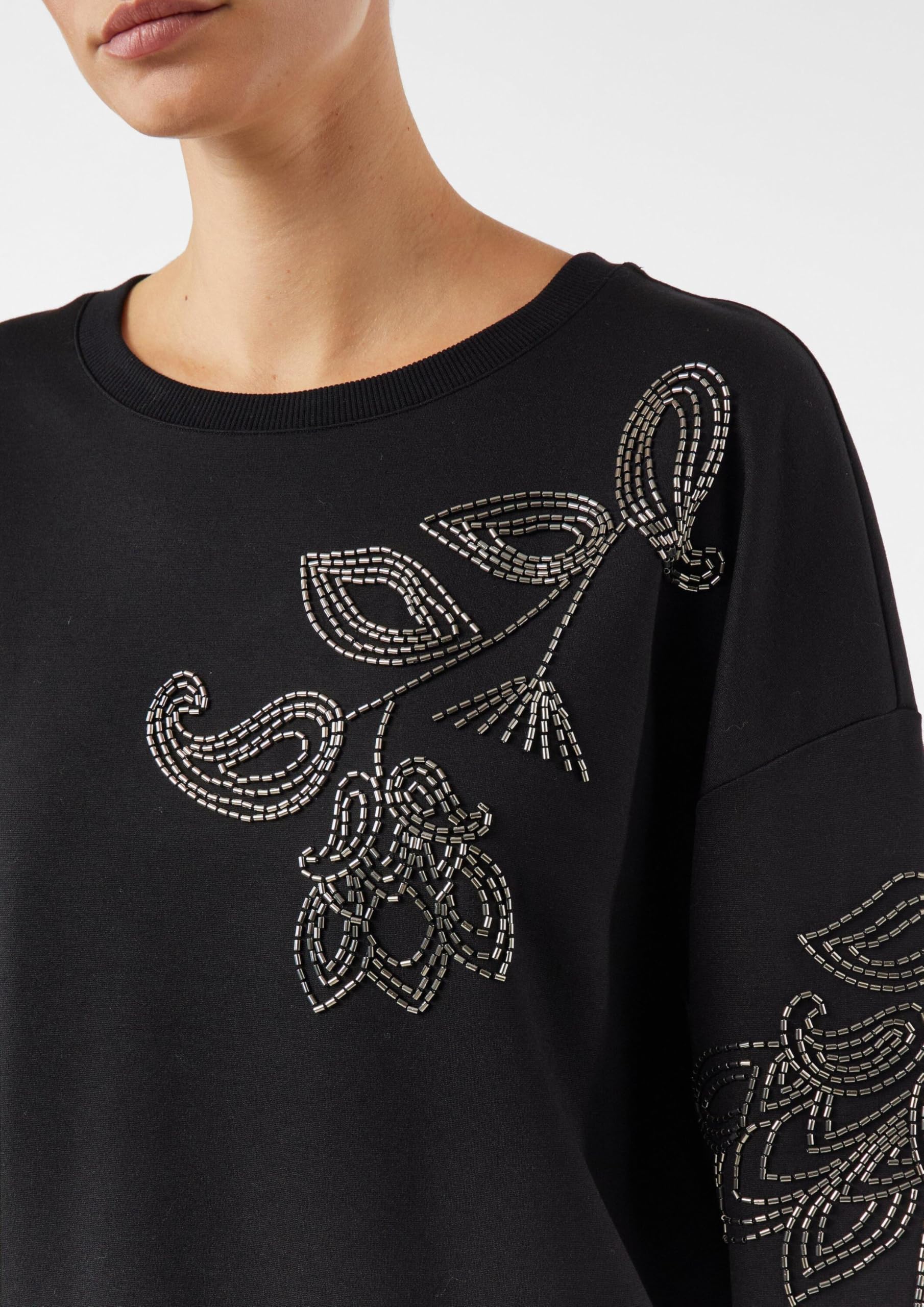 comma-sweatshirt-damen-mit-perlenstickerei-gr-46 image 4