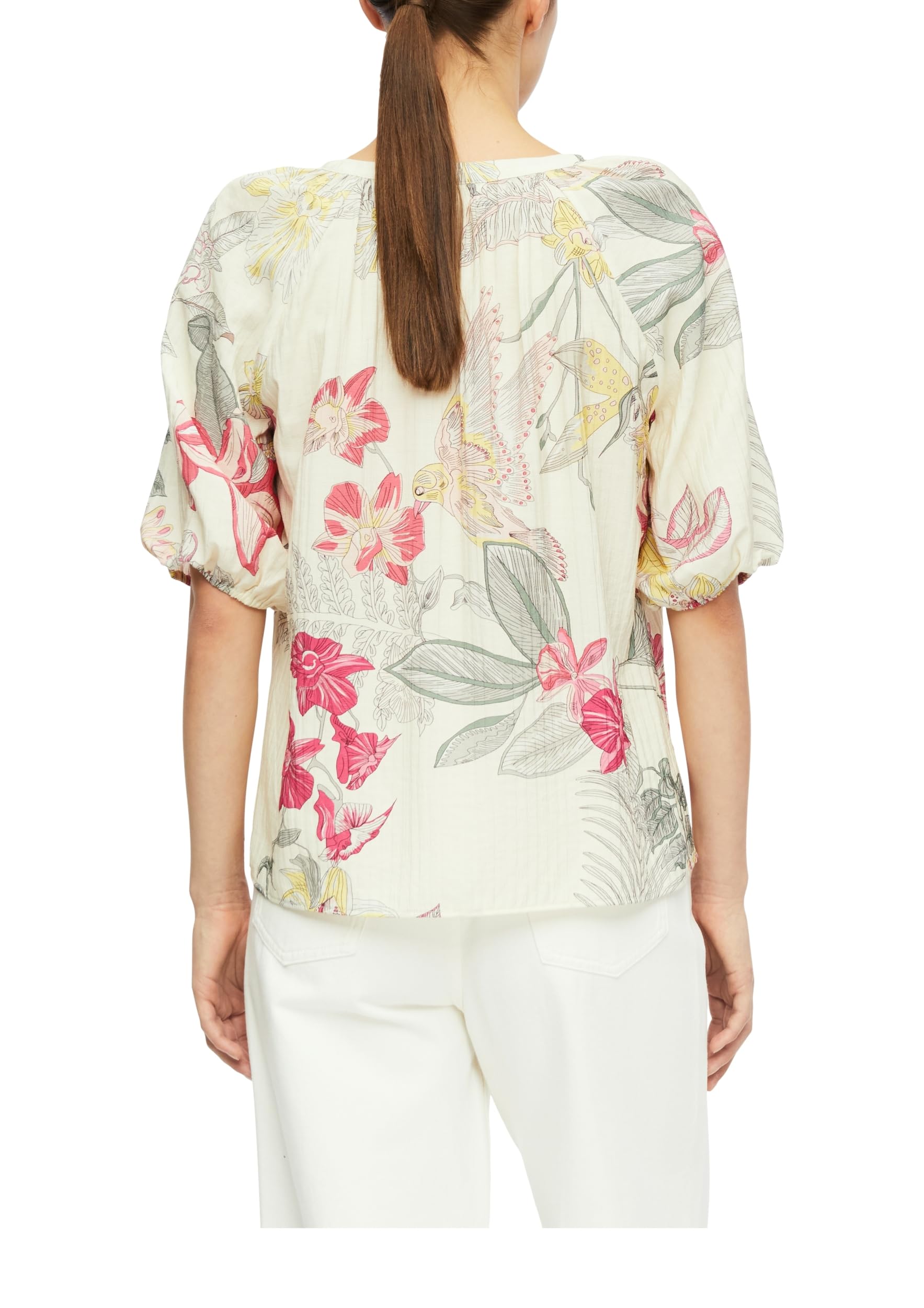 comma-blouses-bluse-gr-38-tunika-abstrakt-viskose-kurzarm image 2