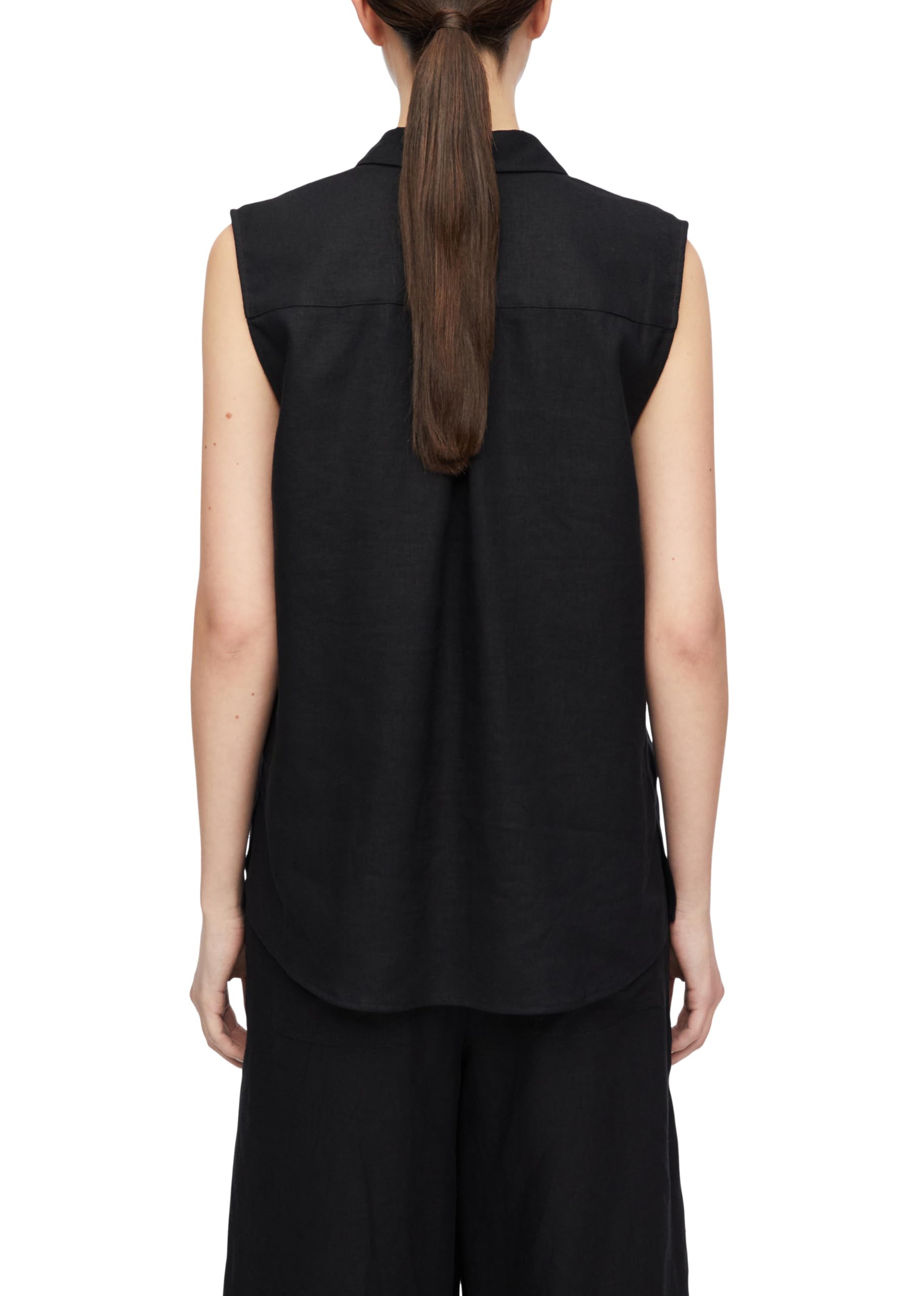 comma-2180863-bluse-leinenmix-schwarz image 2