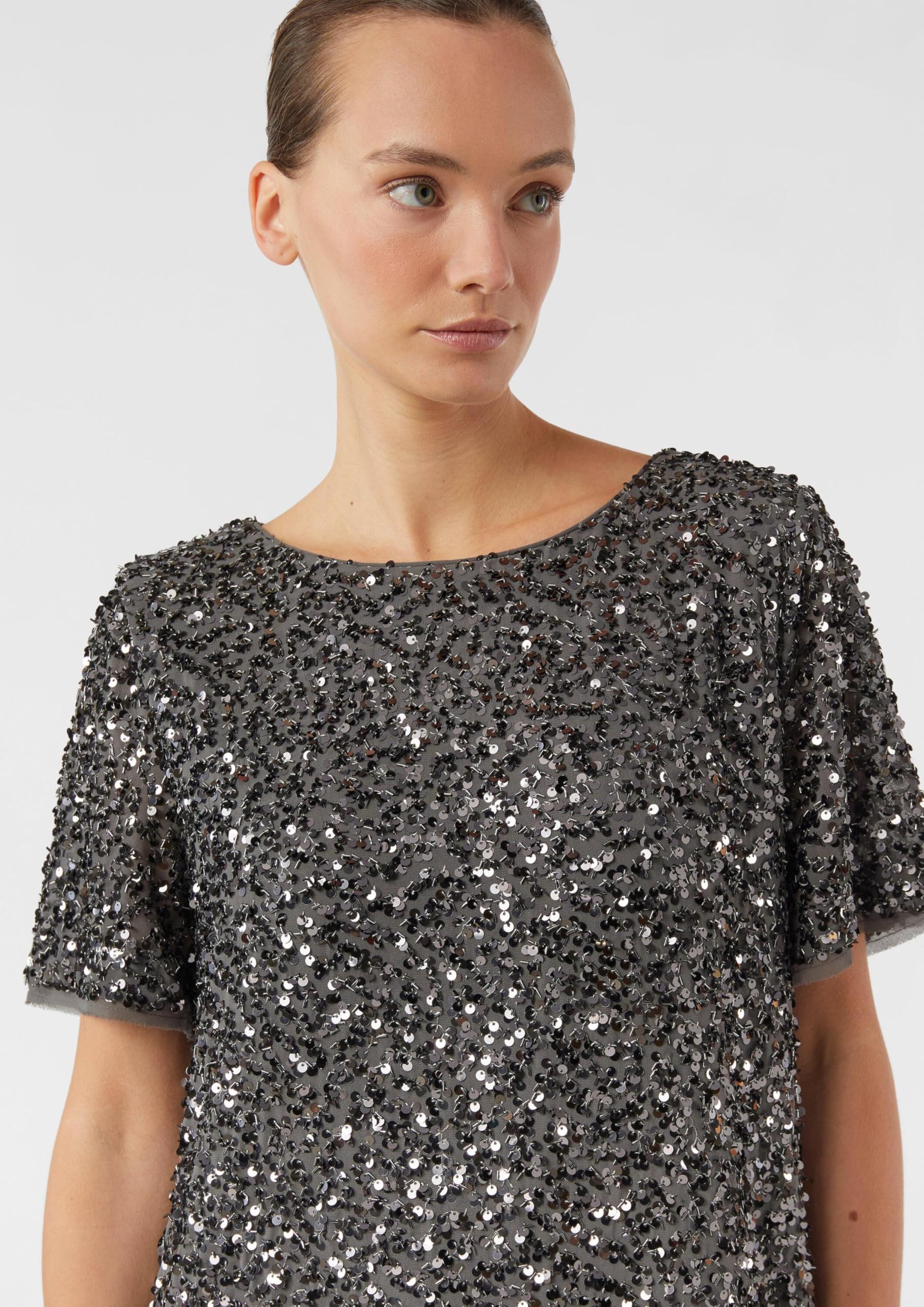 comma-paillettenkleid-kurz-damen-gr-36-t-shirt-kleid-allover image 4