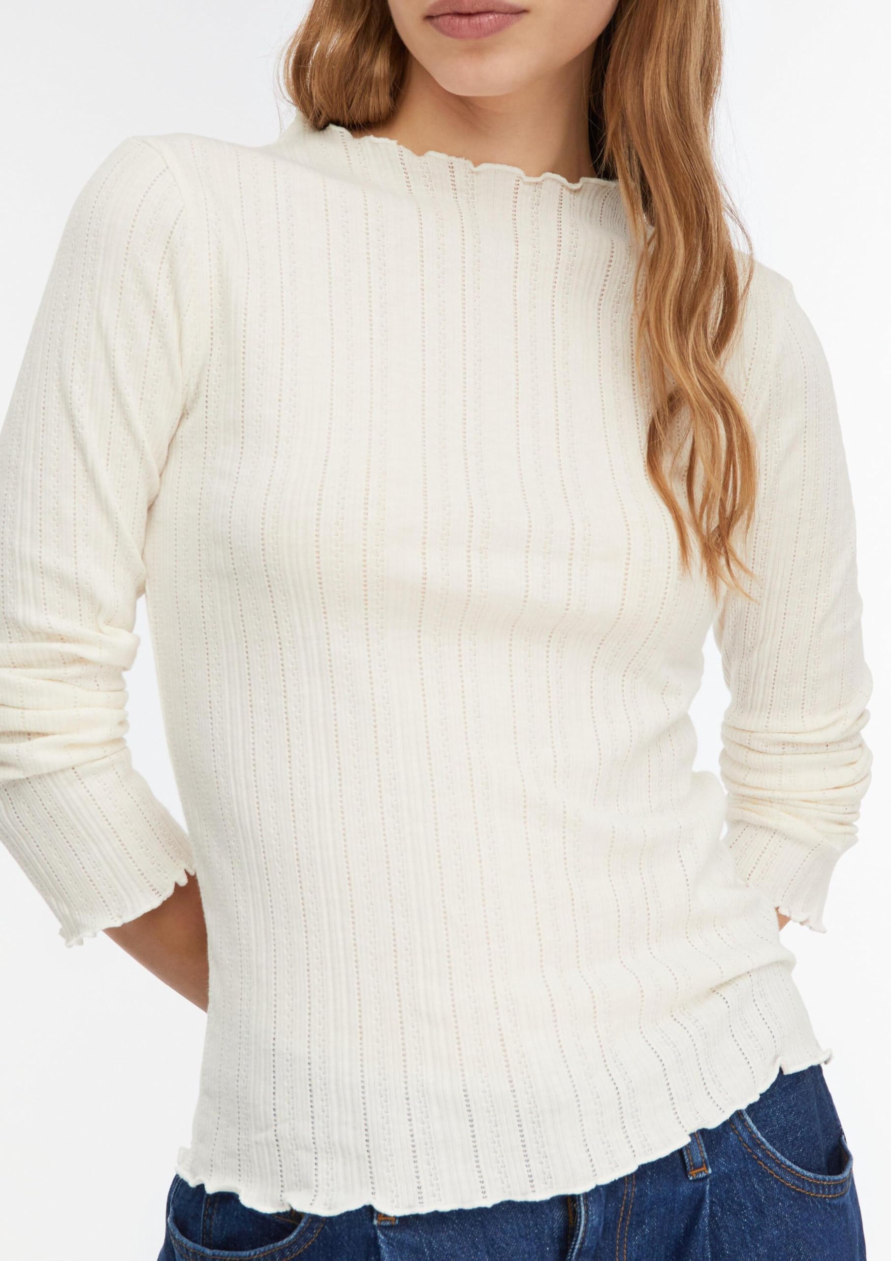 comma-2175710-ripp-shirt-langarm-damen-creme-0403 image 4