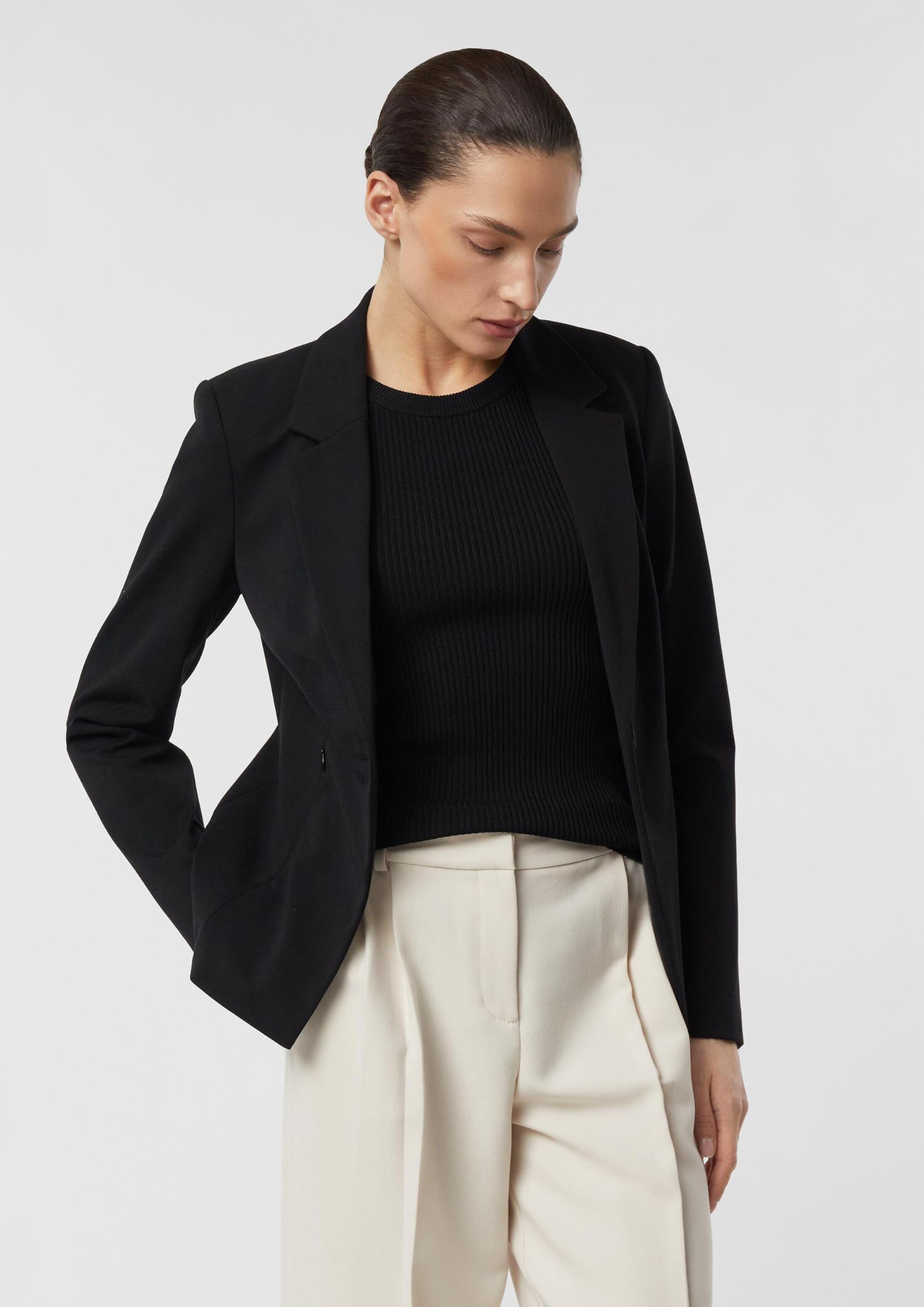 comma-blazer-tailliert-jersey-navy-business image 7