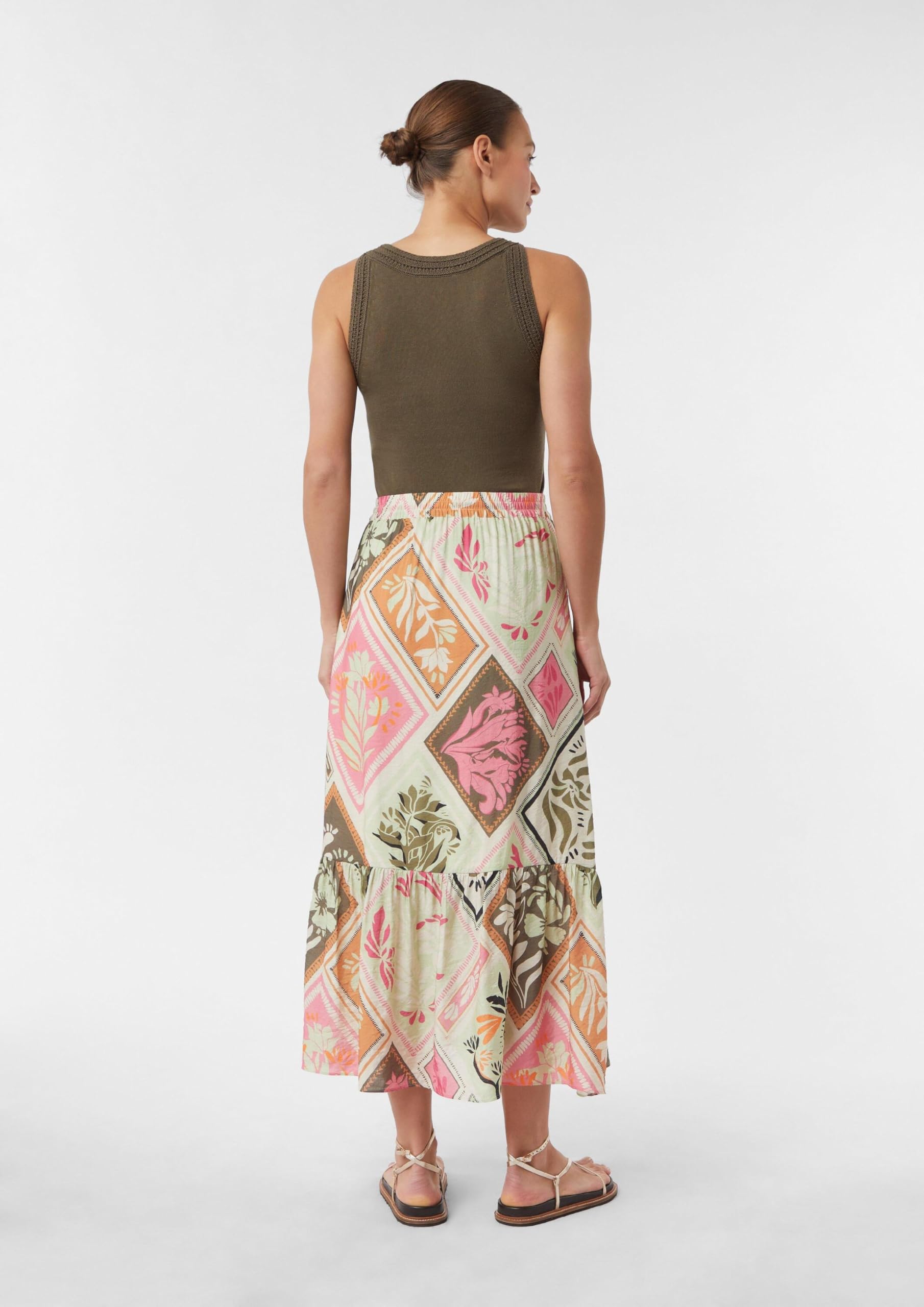 comma-skirts-maxi-rock-mit-aop-muster-damen-lang image 7