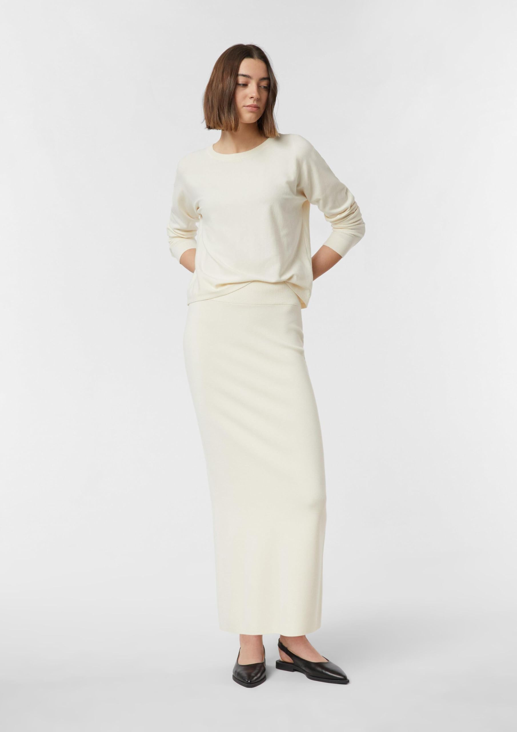 comma-feinstrickrock-shaped-fit-damen-38-lang-viskose image 3