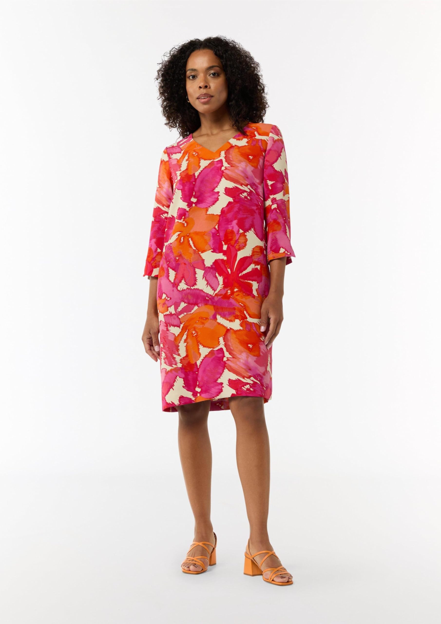 comma-cr-pe-kleid-allover-muster-koralle-gr-40 image 5