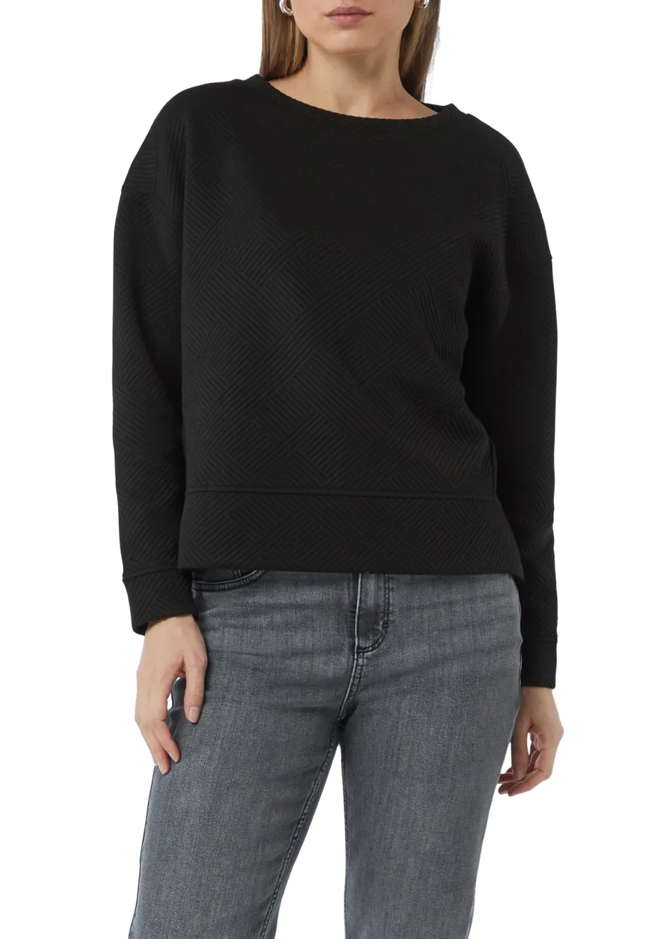 comma-sweatshirt-musterstruktur-gr-e-38-pullover image 1