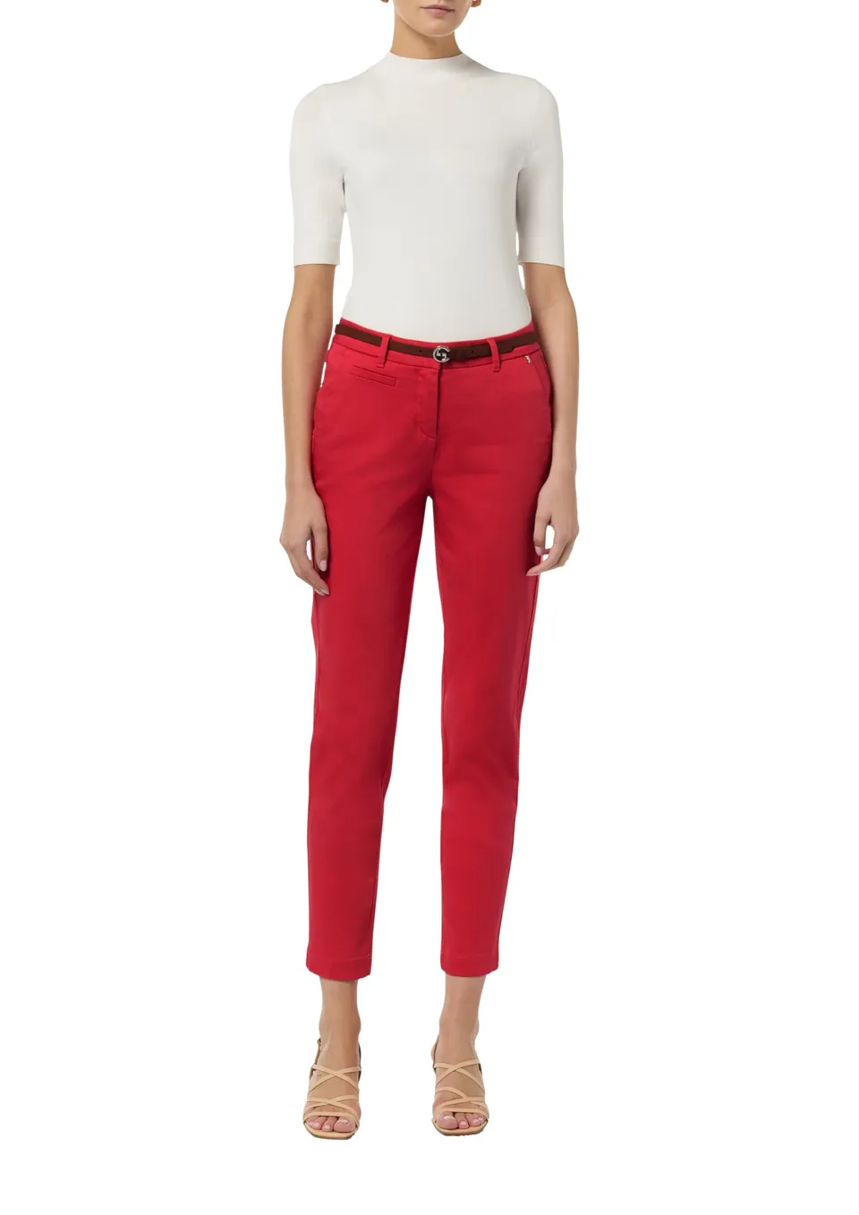 comma-trousers-chino-hose-2113036-schwarz-mit-g-rtel image 1