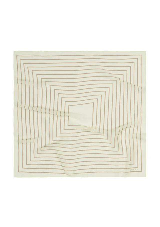 comma-tuch-seidenmix-seidentuch-helles-beige-quadratisch-print image 1
