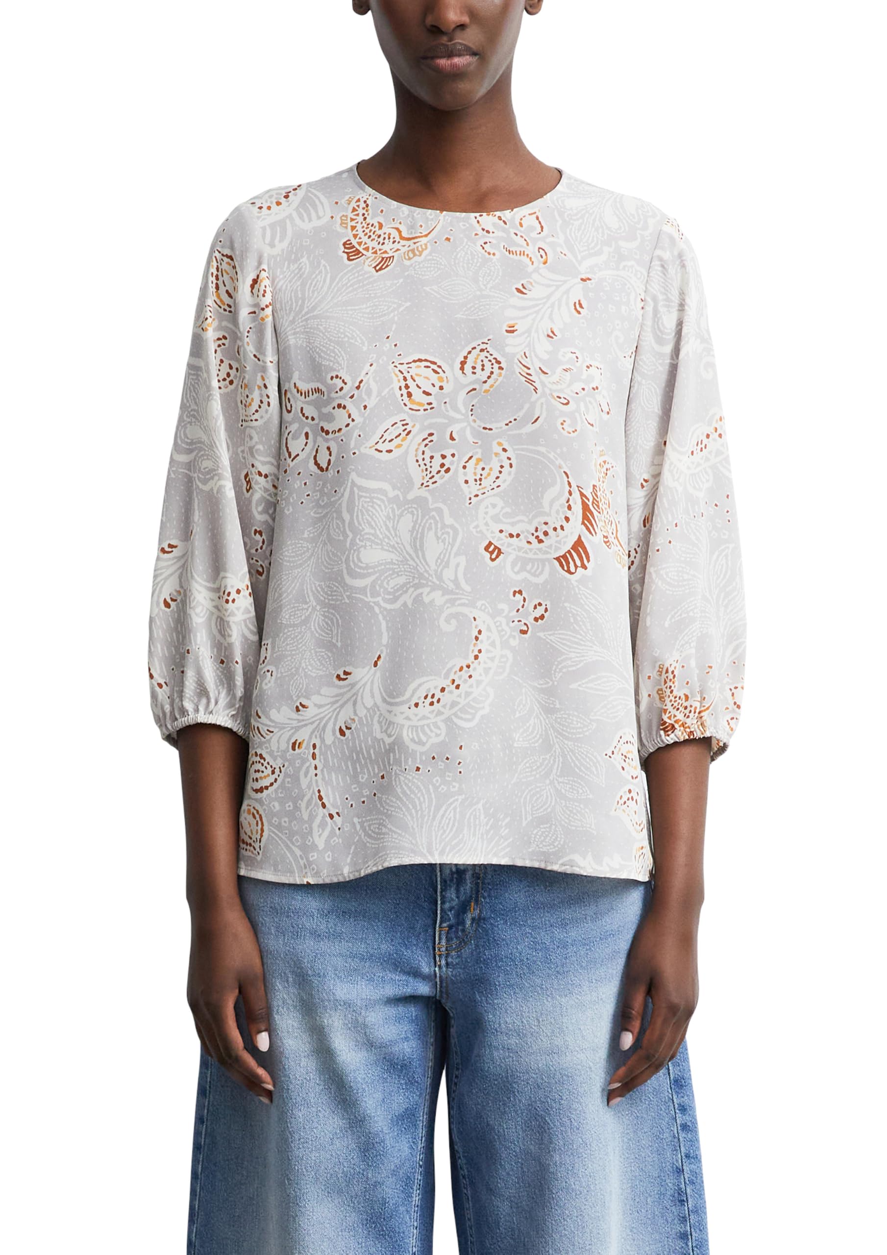 comma-bluse-all-over-print-3-4-arm-gr-32-crew-neck image 1