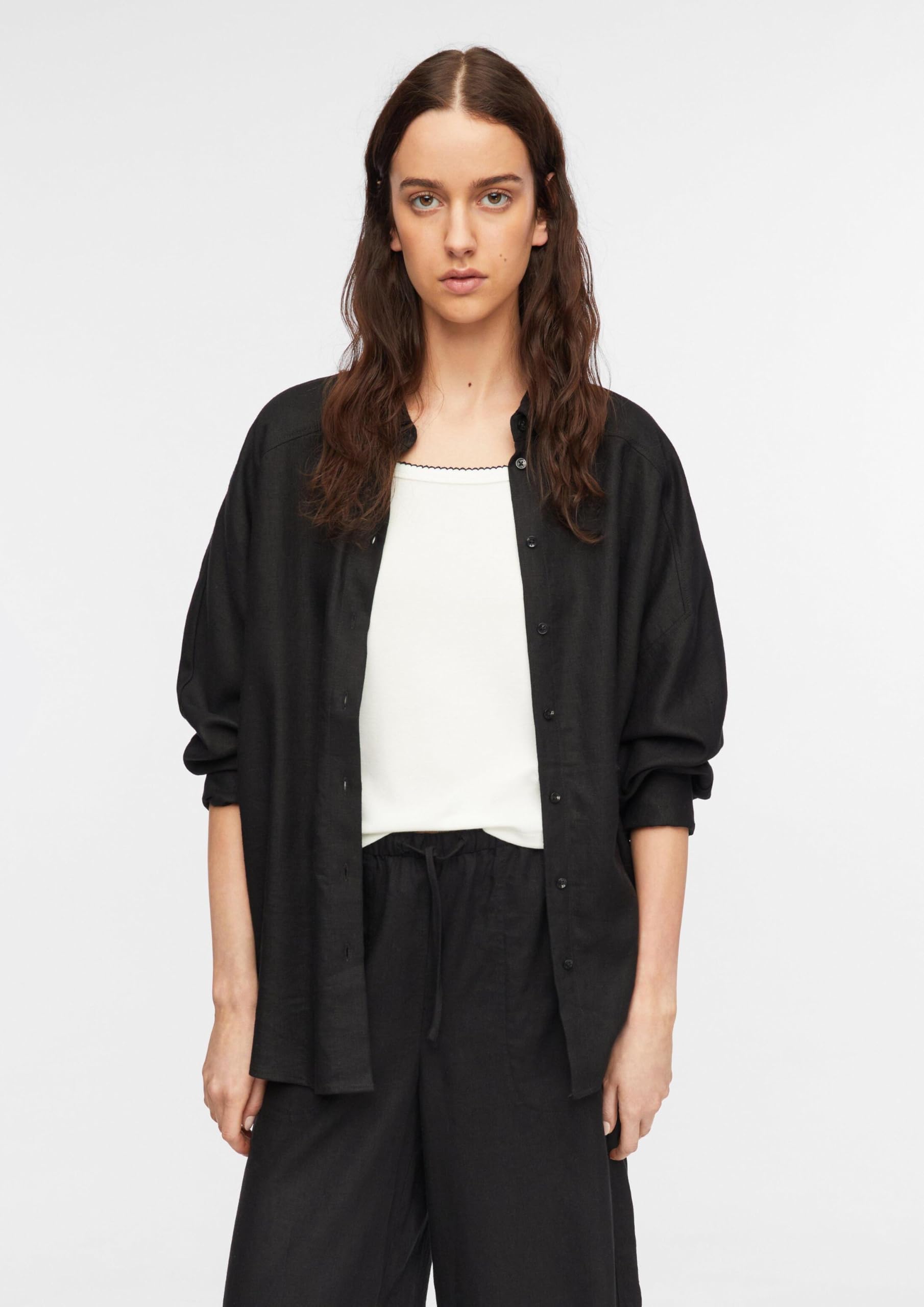 comma-bluse-leinenmix-relaxed-fit-schwarz-gr-42 image 3
