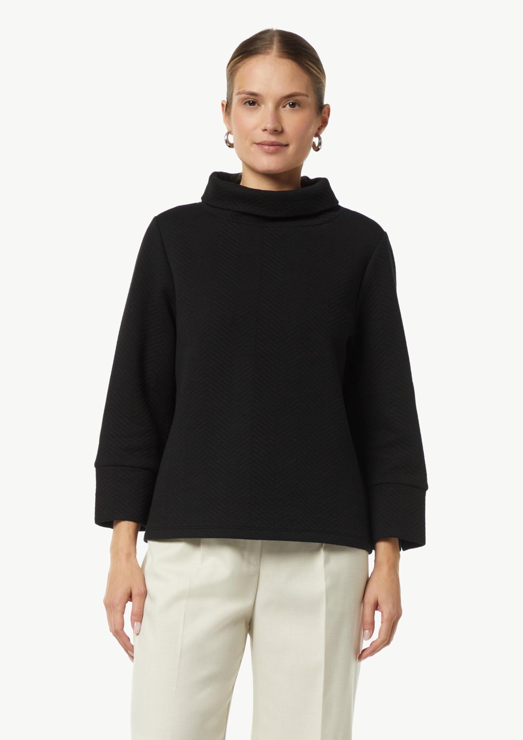 comma-sweatshirt-rollkragen-strukturmuster-baumwolle image 7