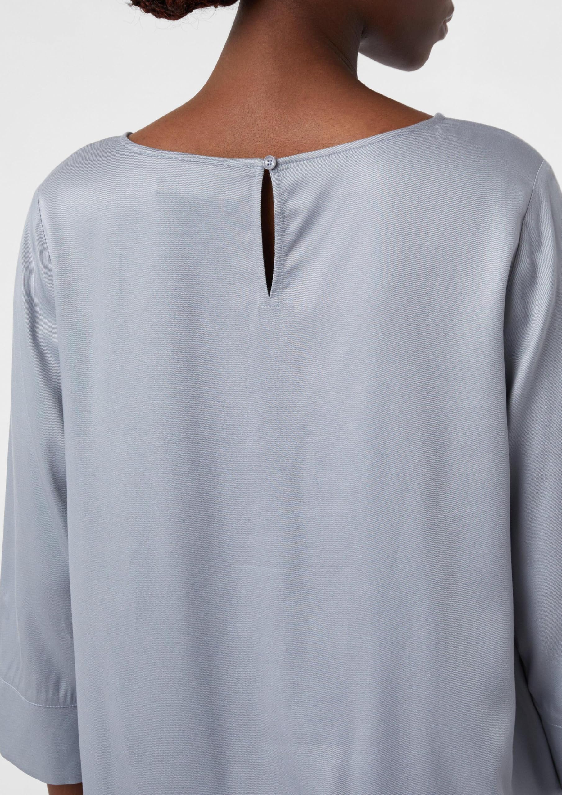 comma-viskosebluse-3-4-arm-bluse-blau-gr-36-schlitz image 5