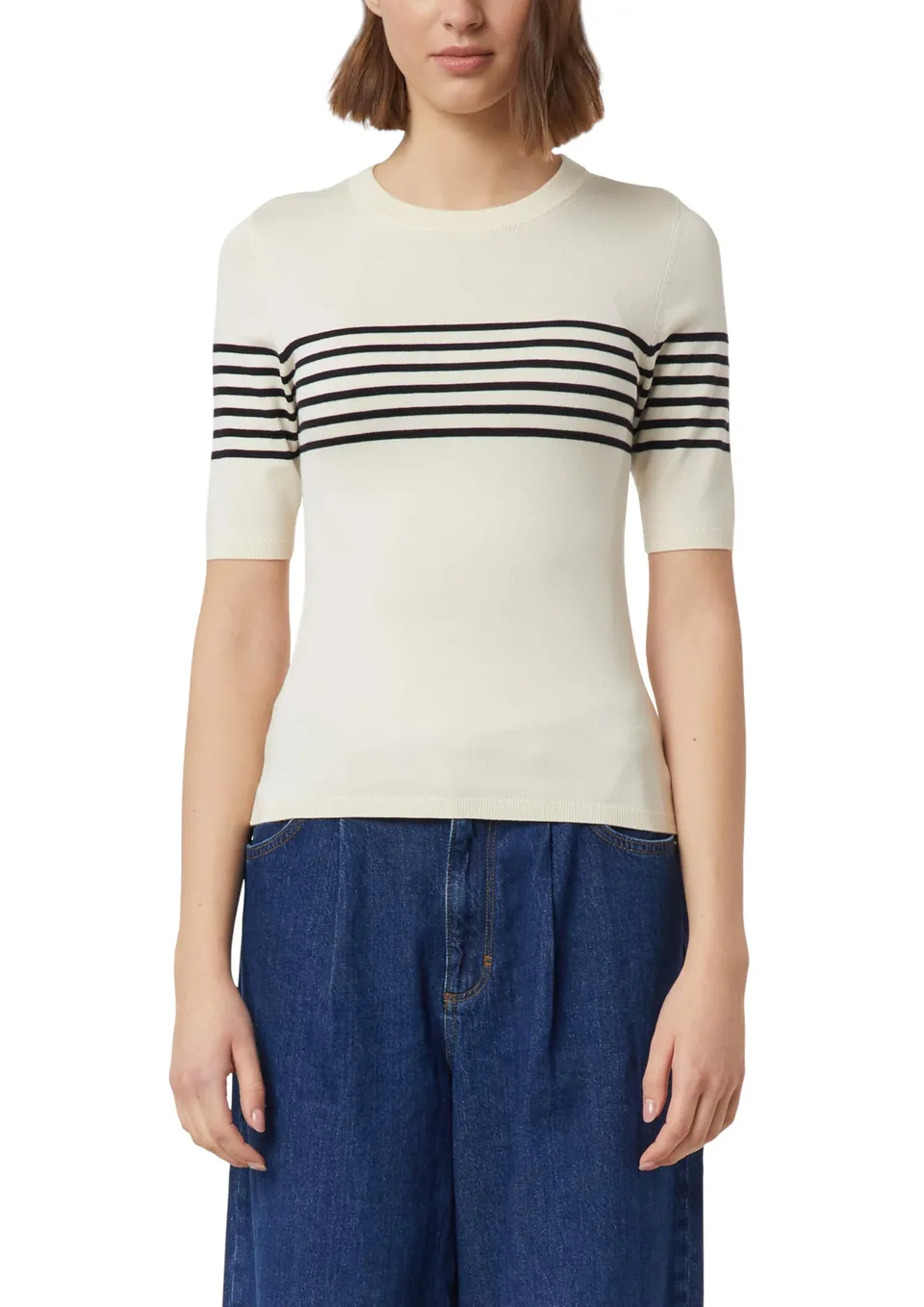comma-kurzarmpullover-slim-fit-streifen-gr-e-44 image 1