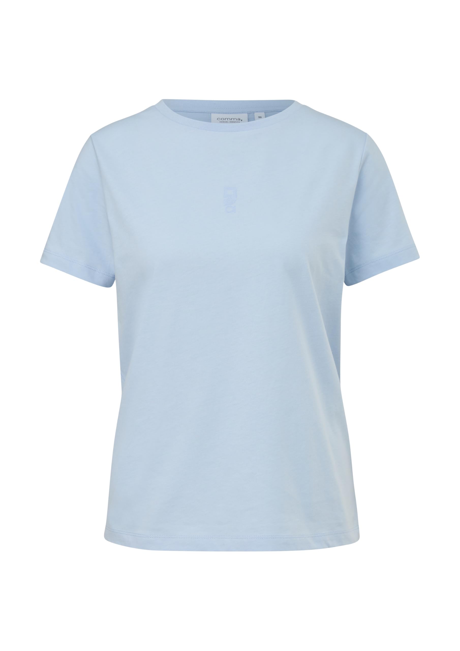 comma-t-shirt-mit-frontprint-hellblau image 4