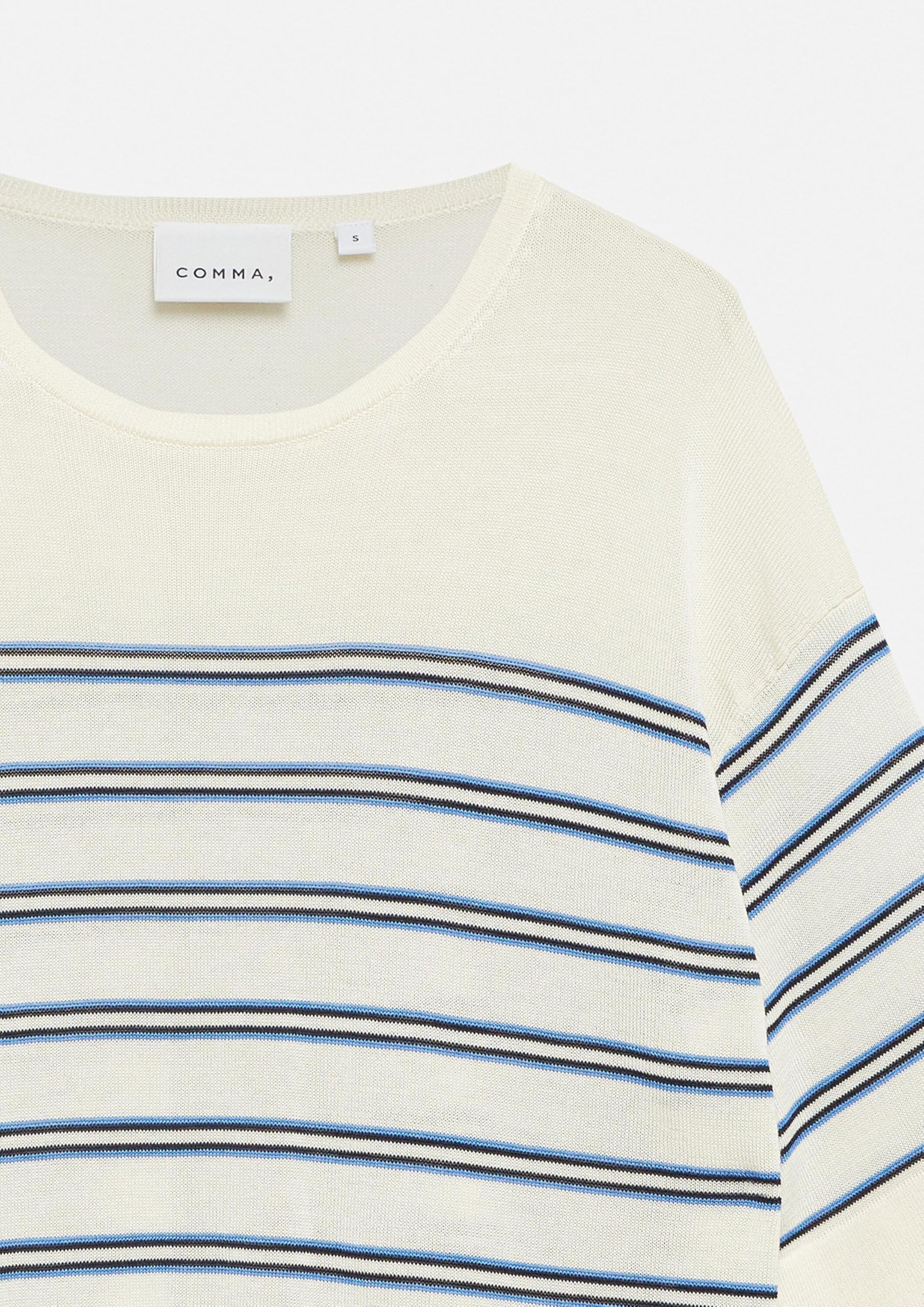 comma-knitwear-strickpullover-gestreift-kurzarm-gr-l-relaxed-fit image 6