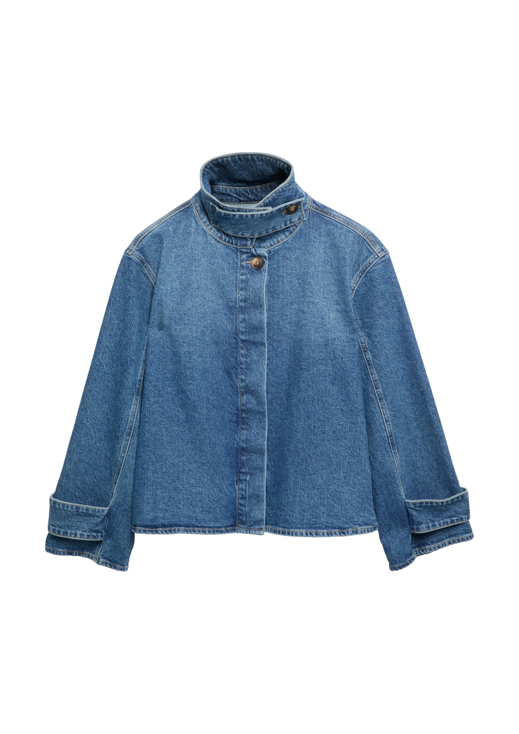 comma-denim-jacke-damen-relaxed-fit-stehkragen-trench image 4