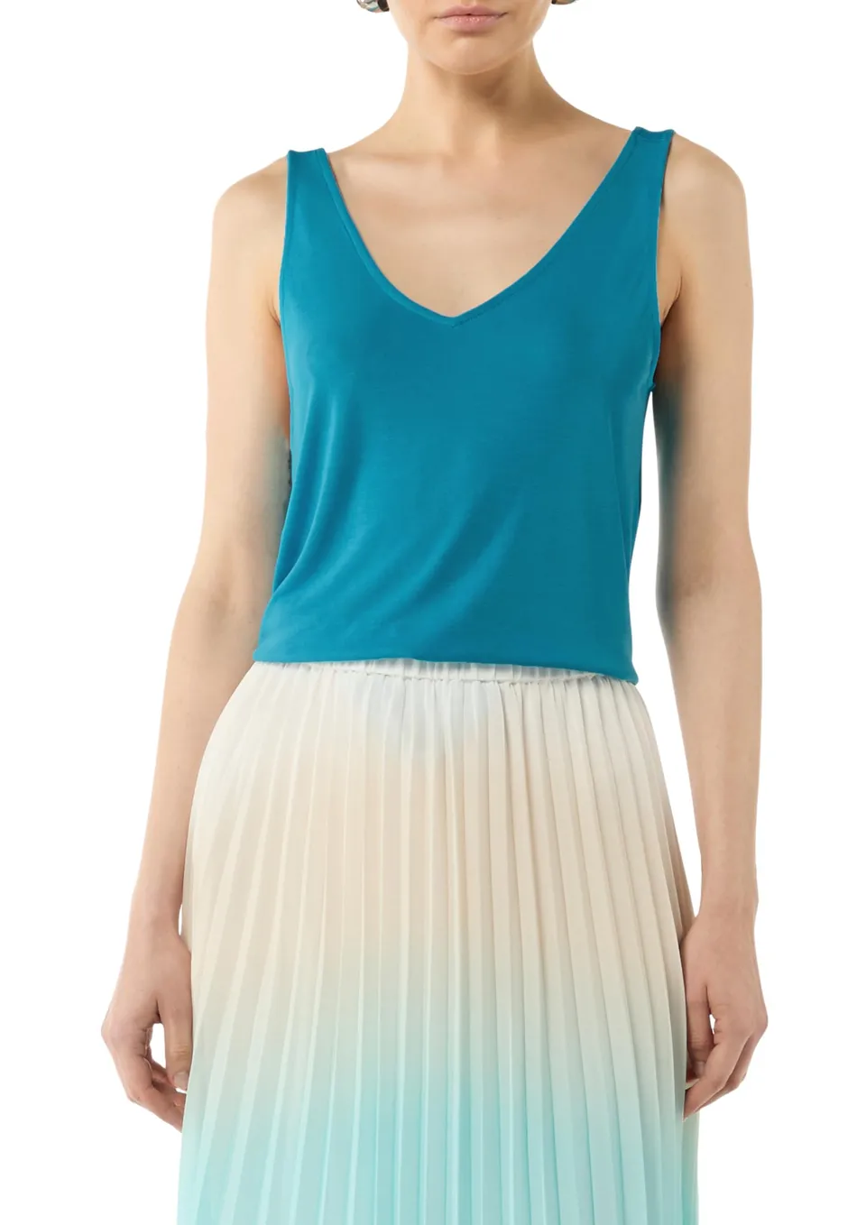 comma-v-neck-jersey-t-shirt-gr-38-wei-gekreuzte-tr-ger image 1