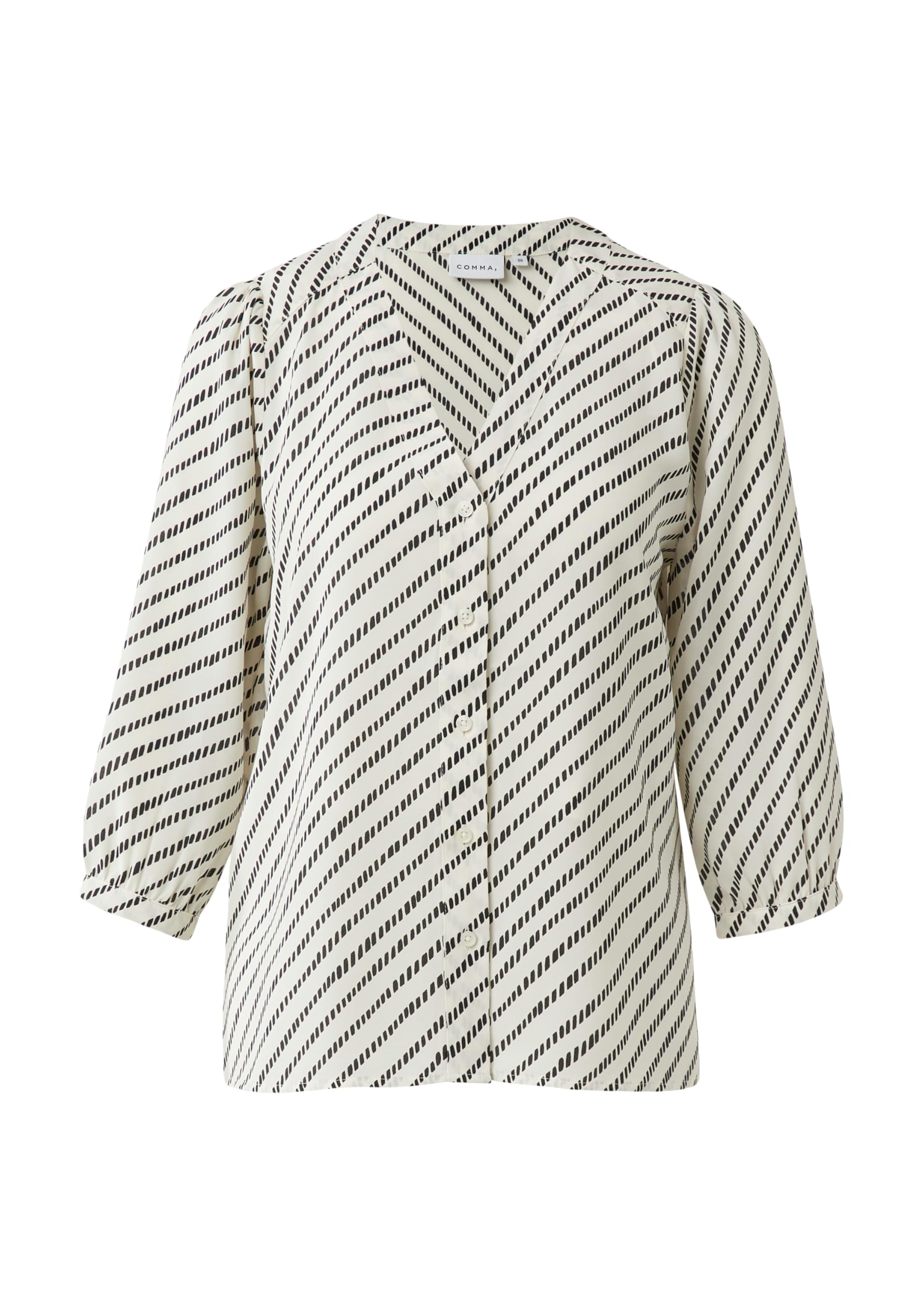 comma-bluse-damen-chiffon-v-ausschnitt-gr-42-gemustert image 4