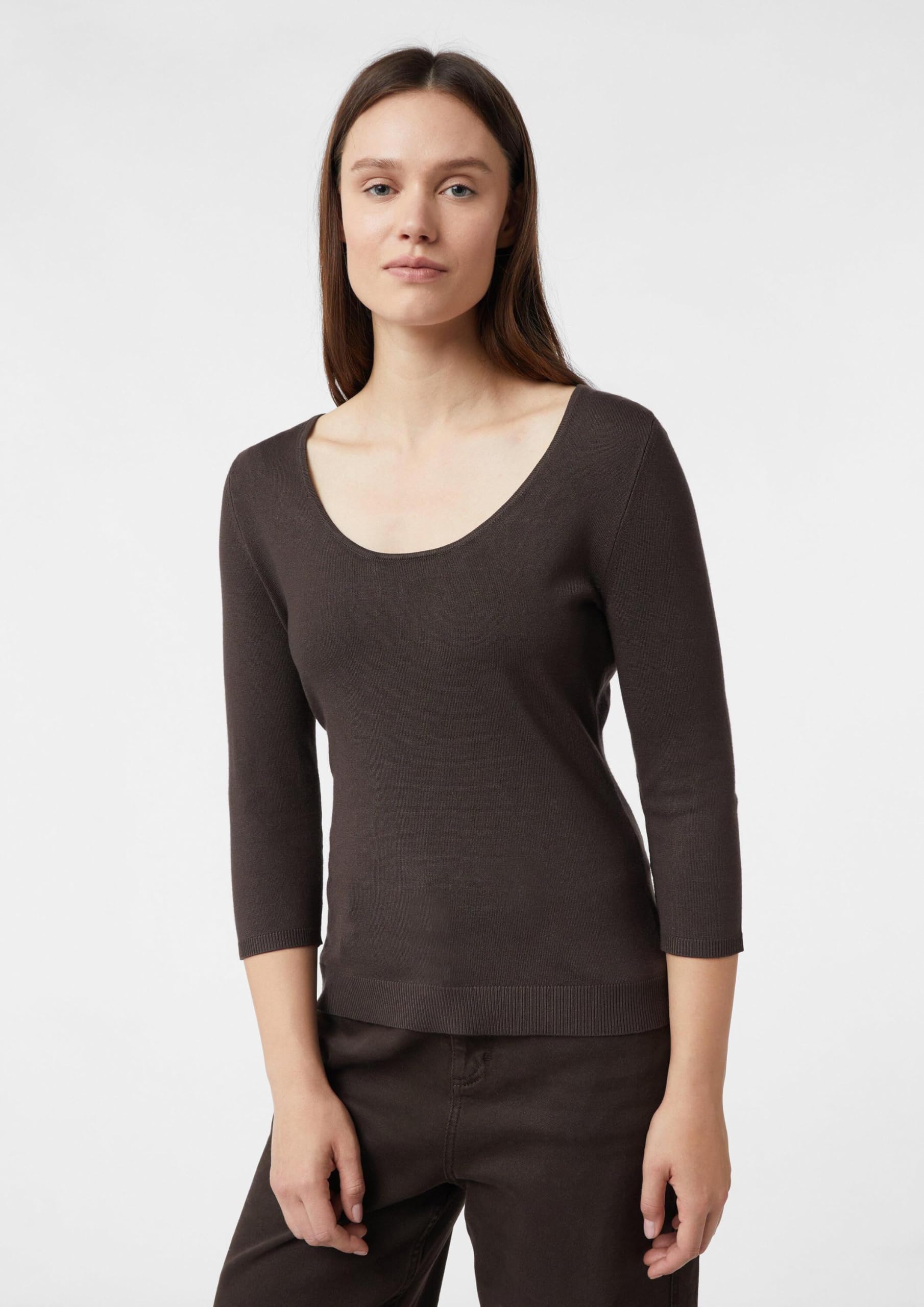 comma-feinstrickpullover-slim-fit-damen-gr-38-dunkelbraun-viskosemix image 7