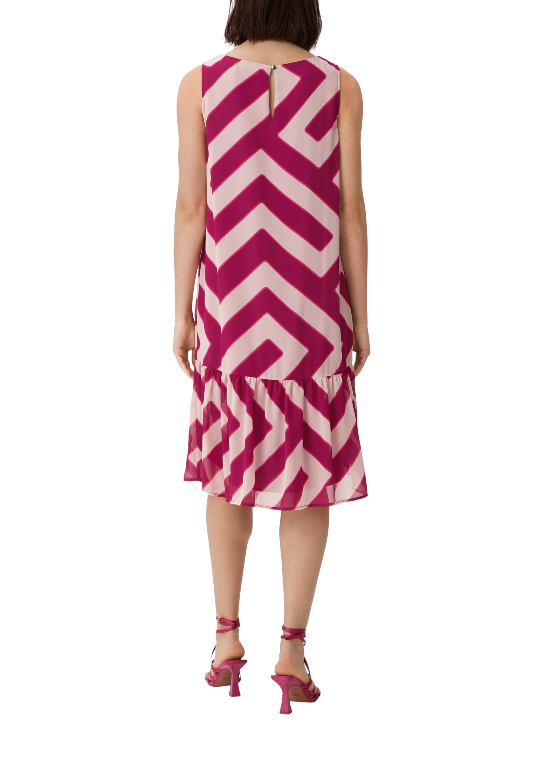 comma-dresses-midikleid-mit-volants-fuchsia-gr-34 image 2