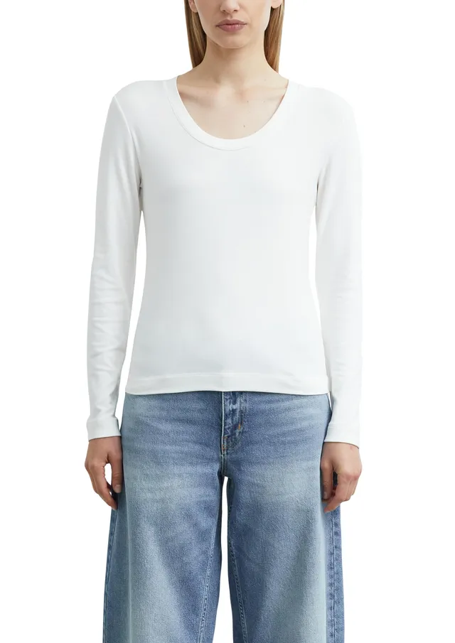 comma-langarm-shirt-slim-fit-jersey-damen-wei-gr-34 image 1