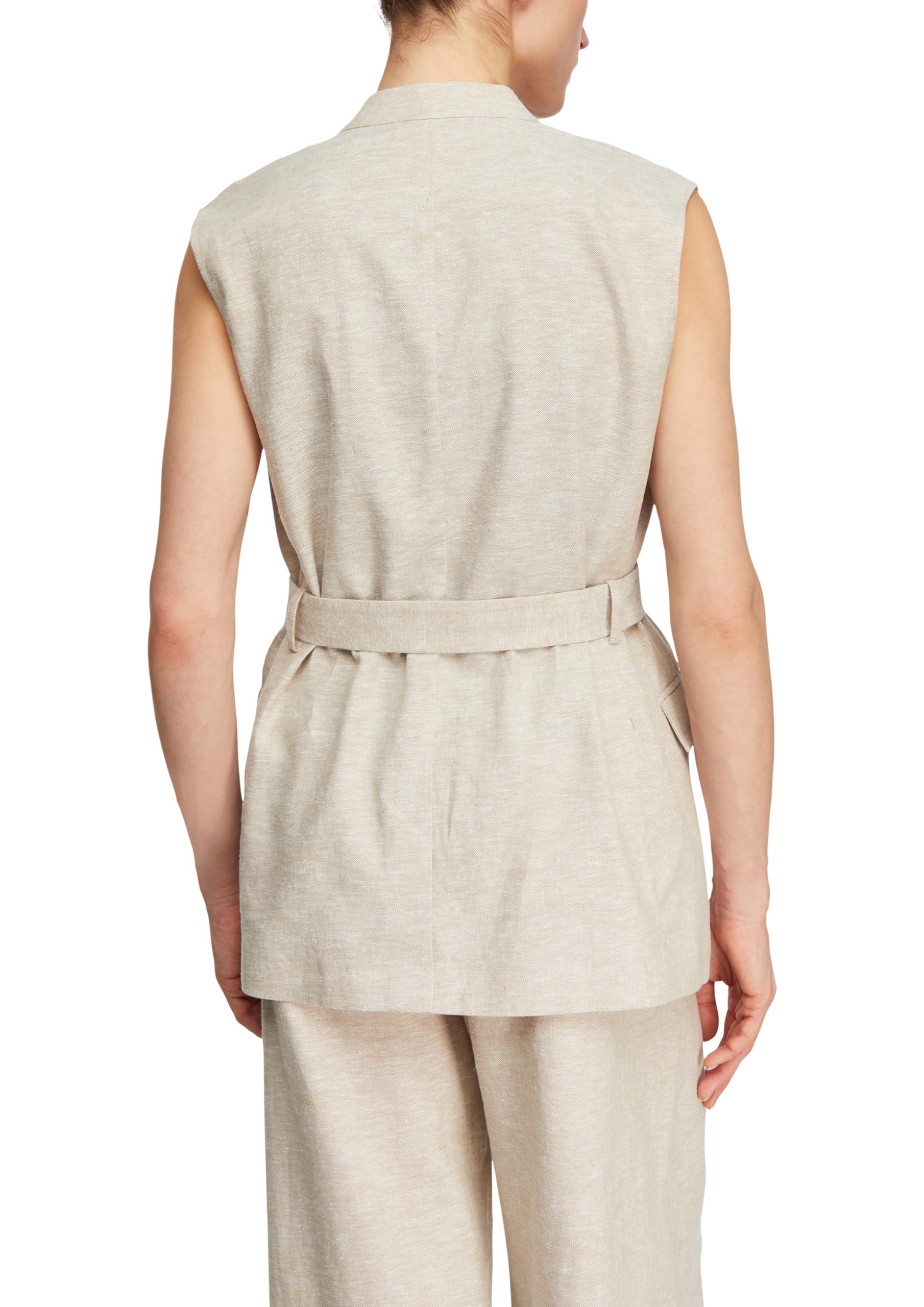 comma-utility-weste-damen-leinen-mix-gr-32-stehkragen image 2