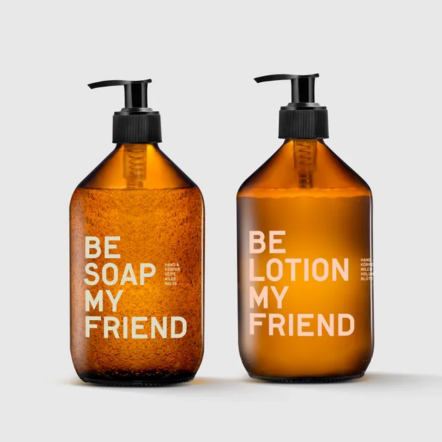 be-my-friend-bundle-seife-lotion-2x500ml-malve-holunder-vegan image 1