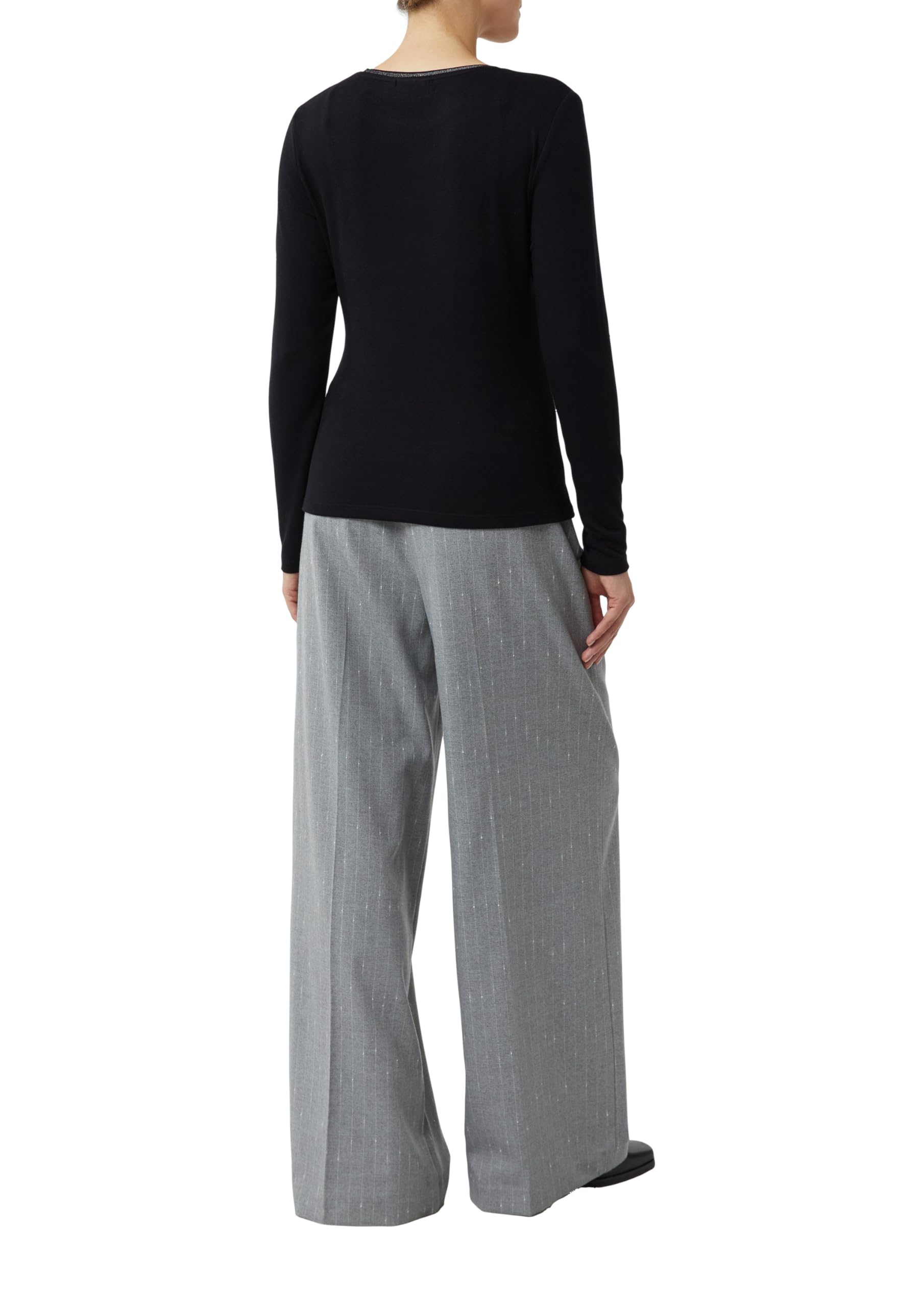 comma-longsleeve-slim-fit-glitzer-schwarz-9999-gr-40 image 2
