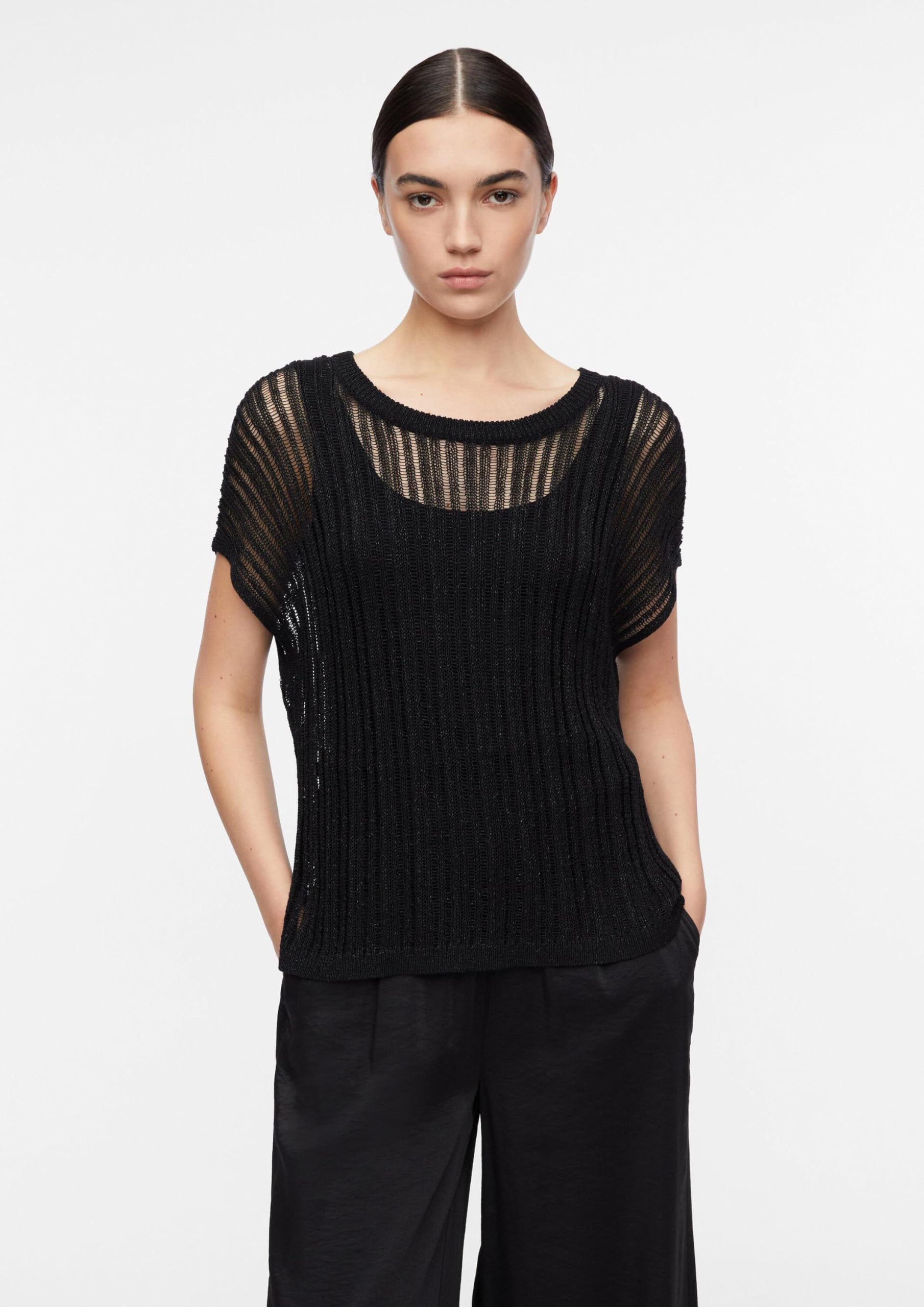 comma-poncho-strick-glitzergarn-viskosemix-relaxed-fit-s image 5