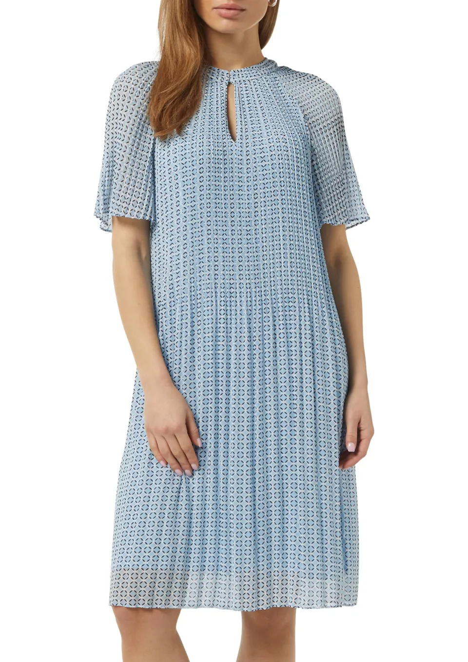 comma-plissee-kleid-chiffon-midi-gr-42-flie-end image 1