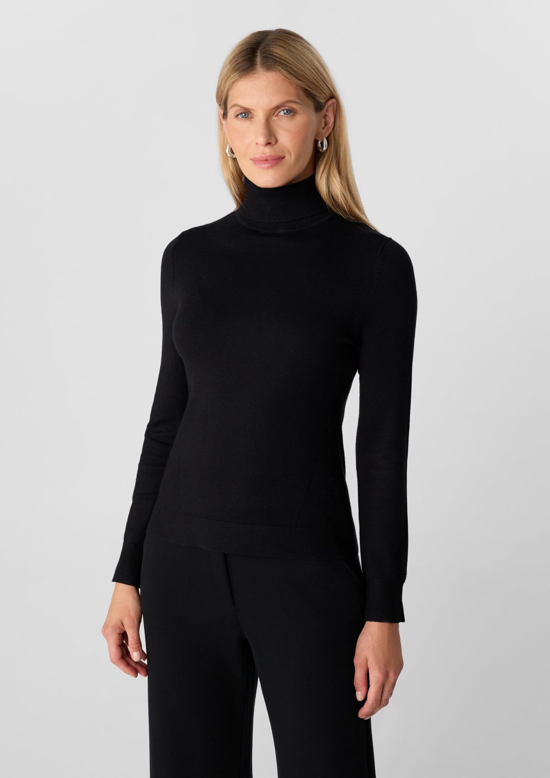 comma-knitwear-rollkragenpullover-slim-fit-schwarz image 7