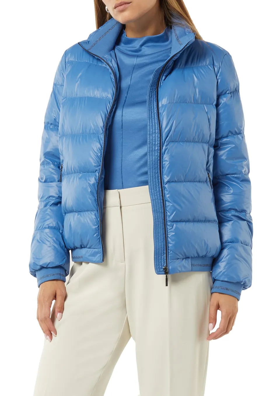 comma-pufferjacke-stehkragen-gr-e-40-blau-steppjacke image 1