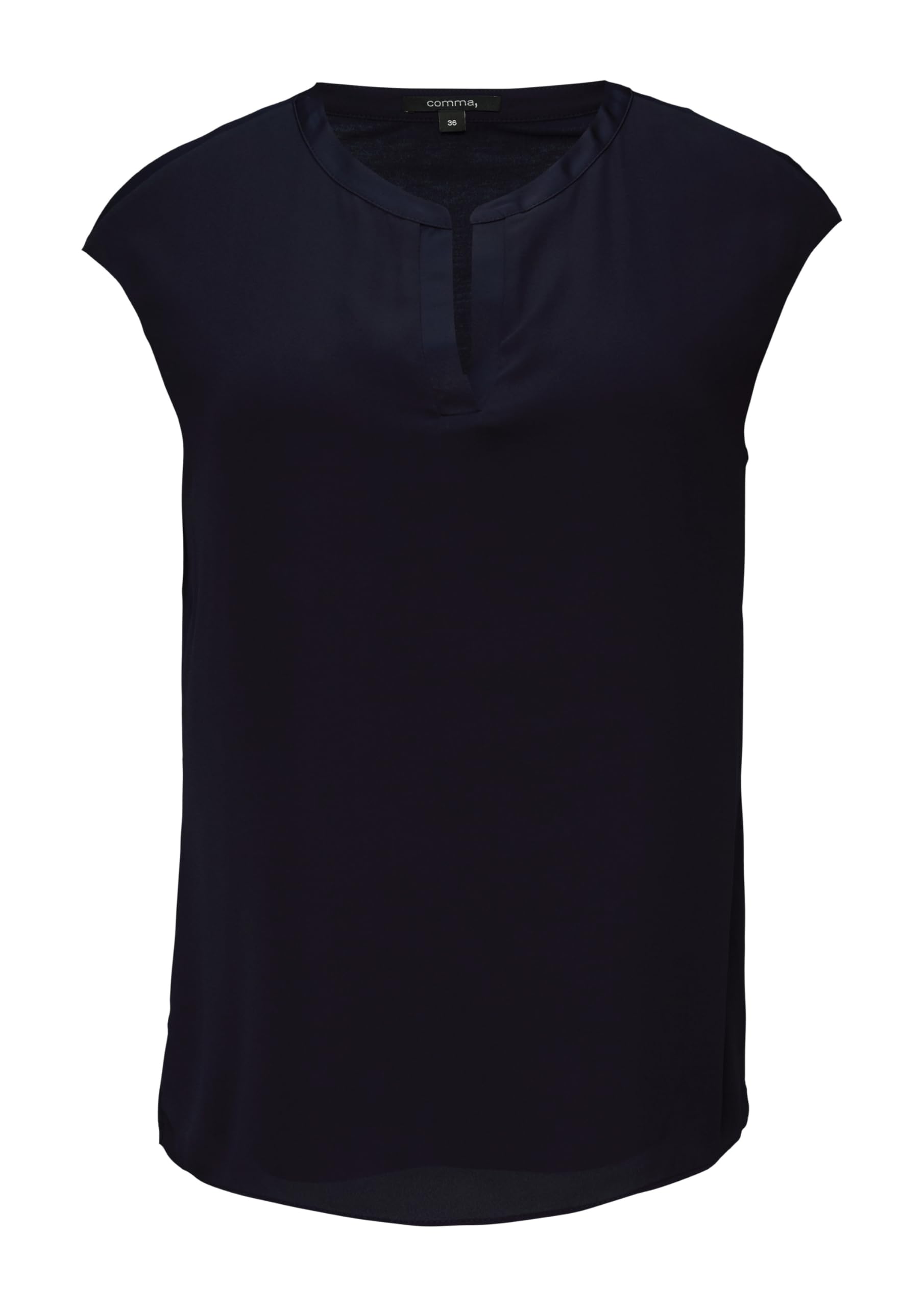 comma-blusenshirt-mit-satinblende-viskosemix-beige image 3