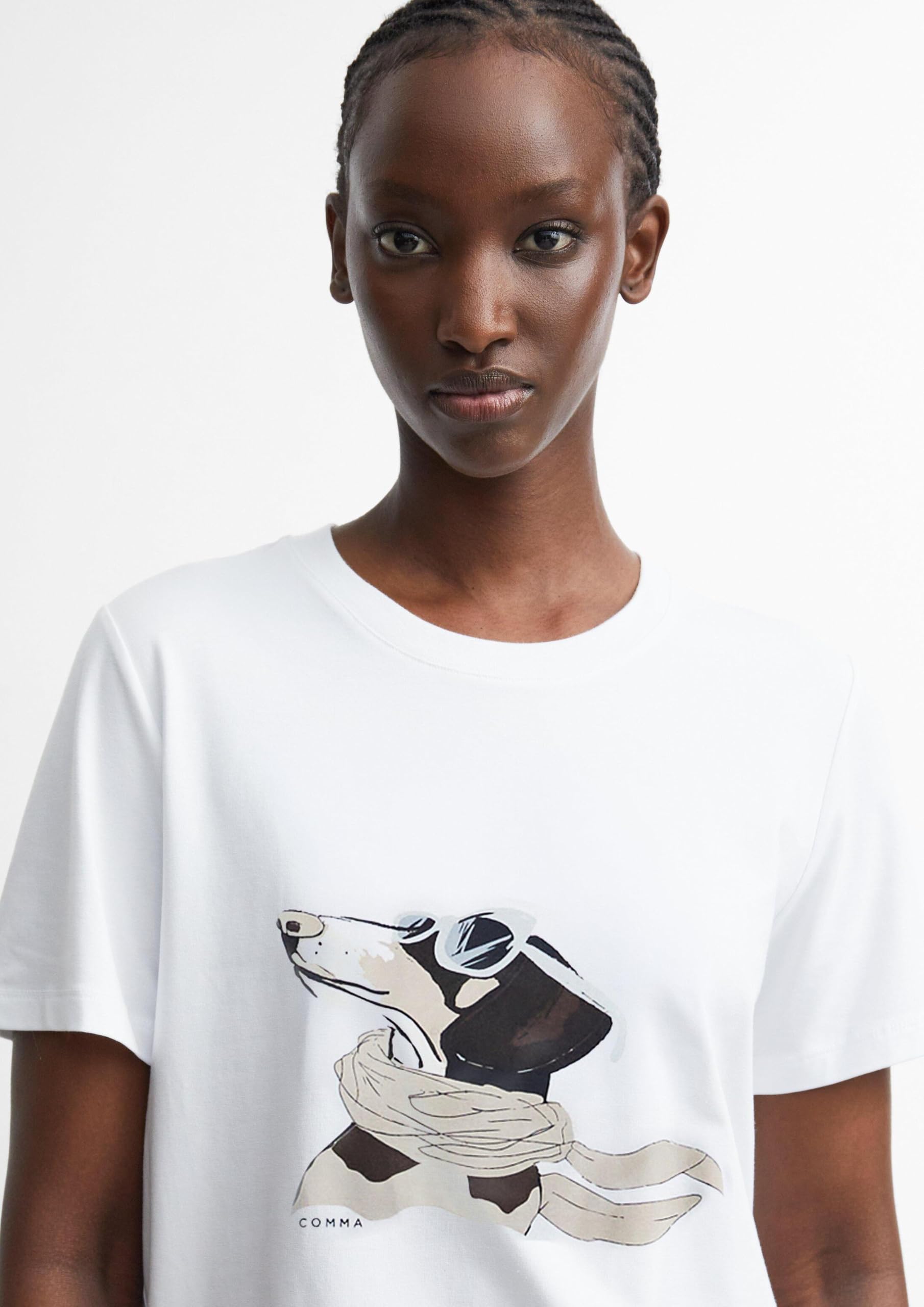 comma-tops-t-shirt-jersey-rundhals-gr-e-42-mit-print image 3