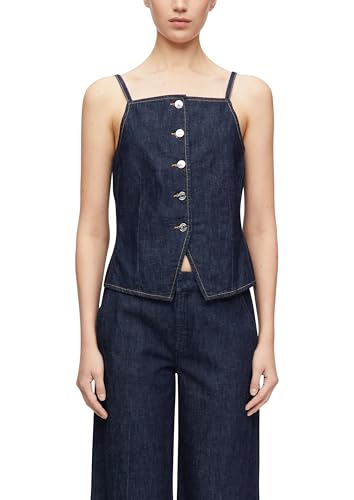 comma-jeans-denim-top-karreeausschnitt-rmellos-gr-38 image 8