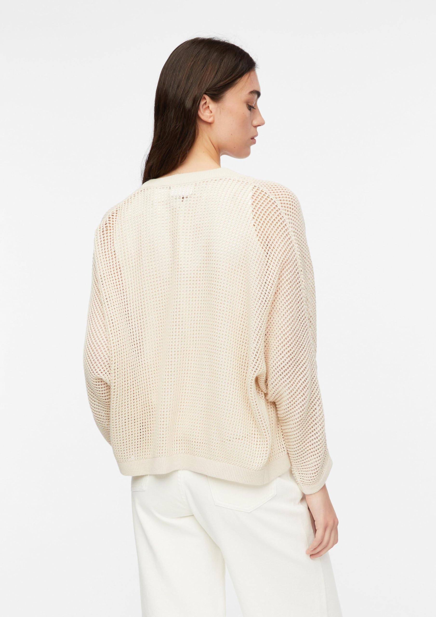 comma-strickjacke-ajourmuster-beige-xl image 7