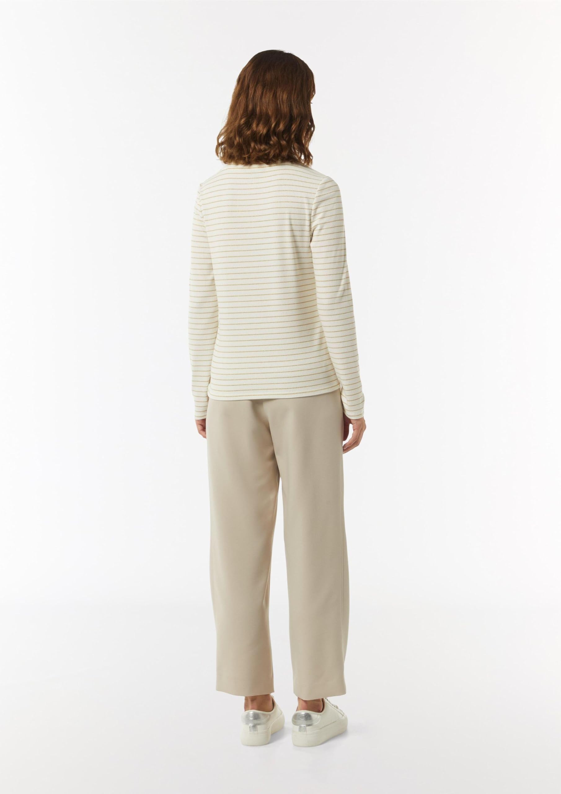 comma-langarmshirt-lurex-streifen-shirt-wei-gr-34 image 6